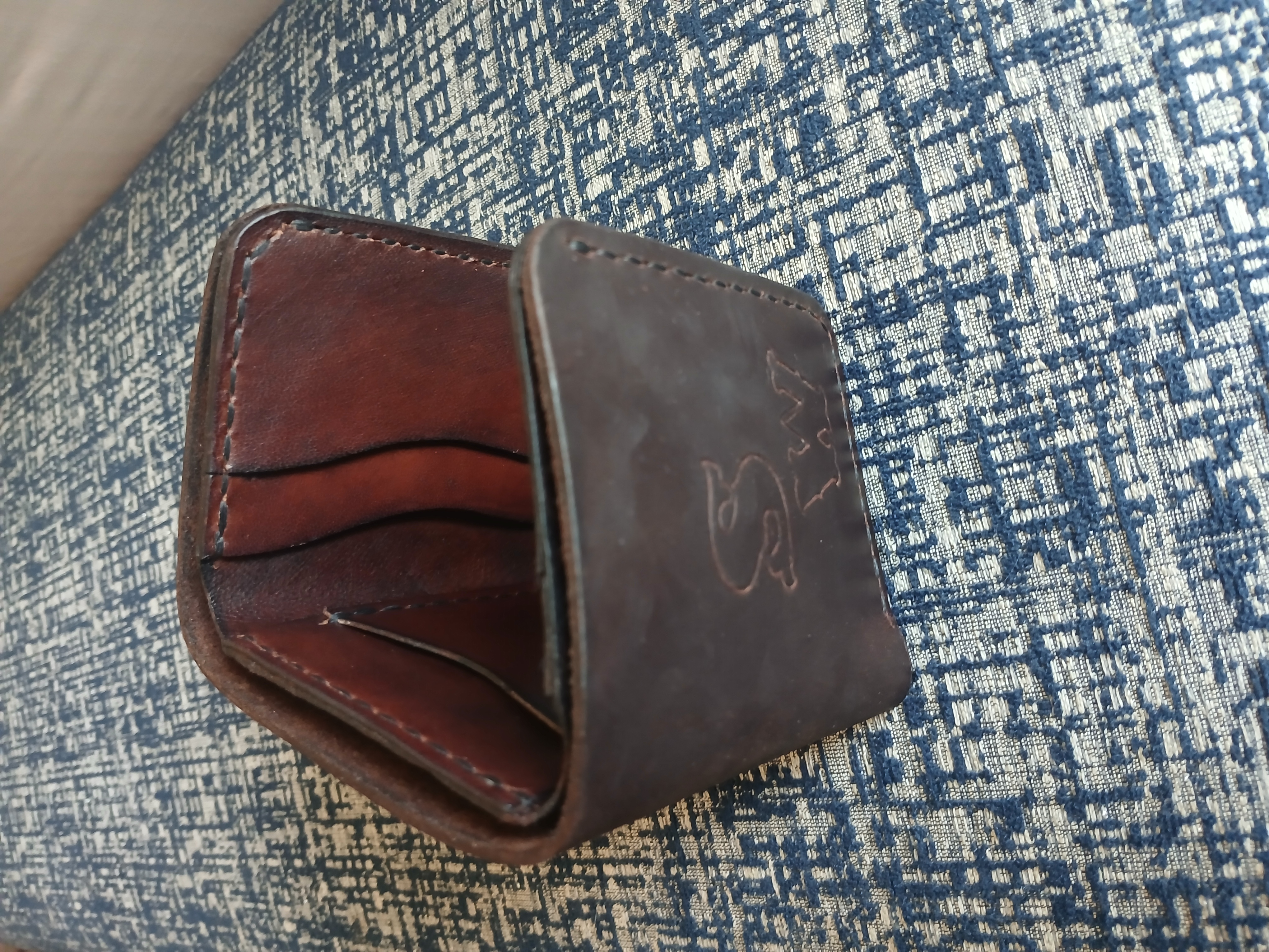 Handmade Leather Tri-fold wallet