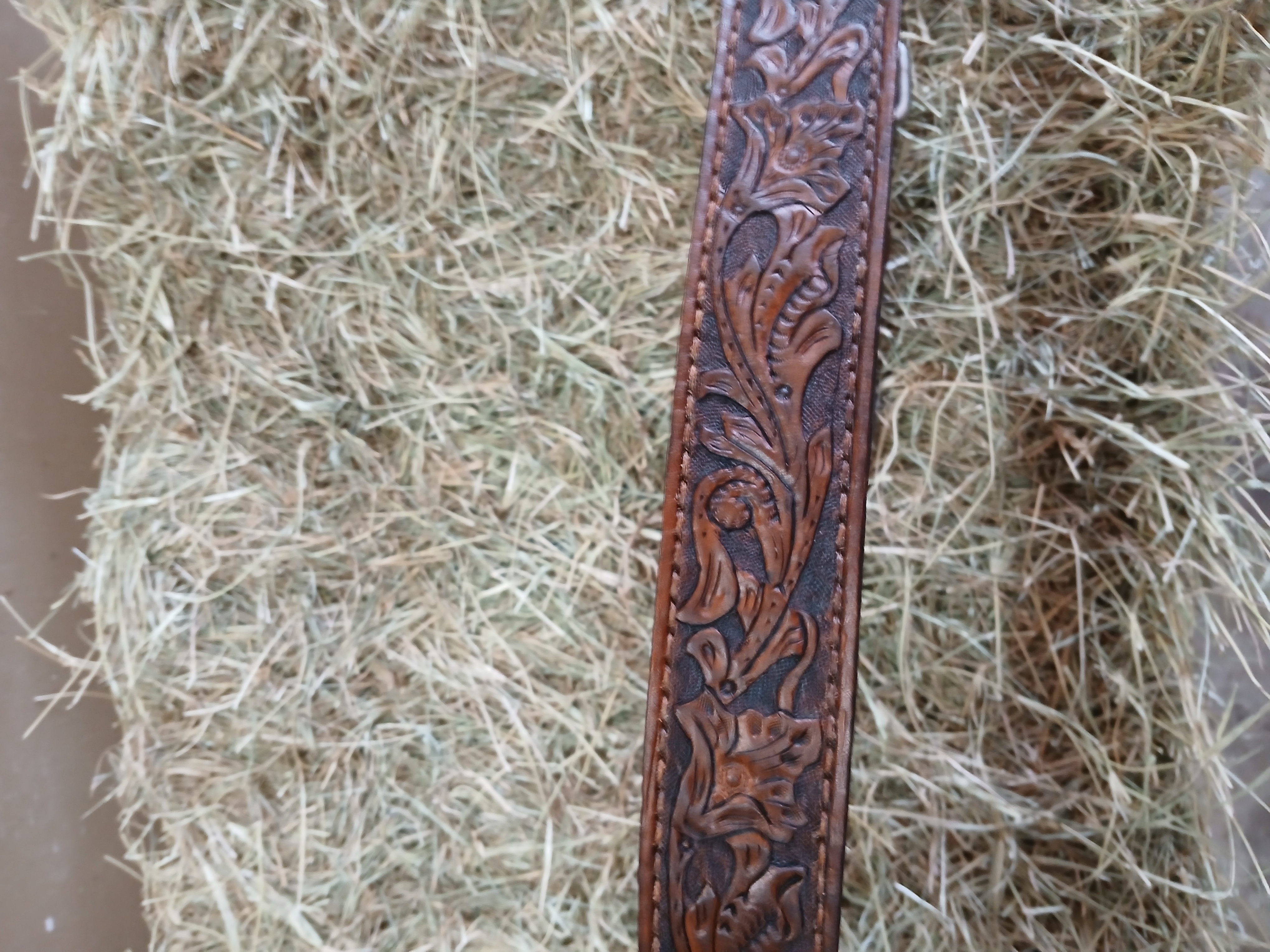 Tooled Leather Belt