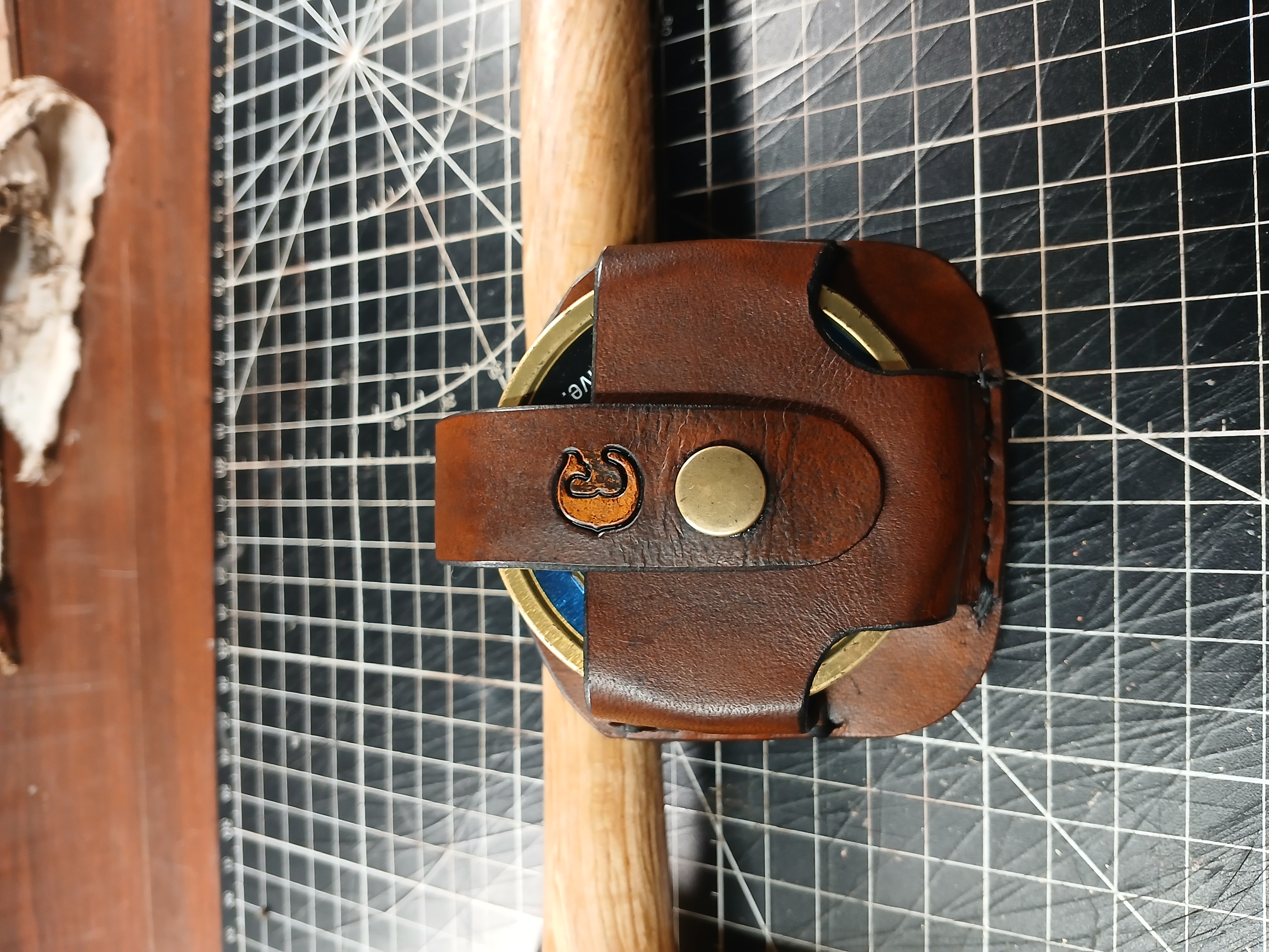 Handmade Leather dip can holder