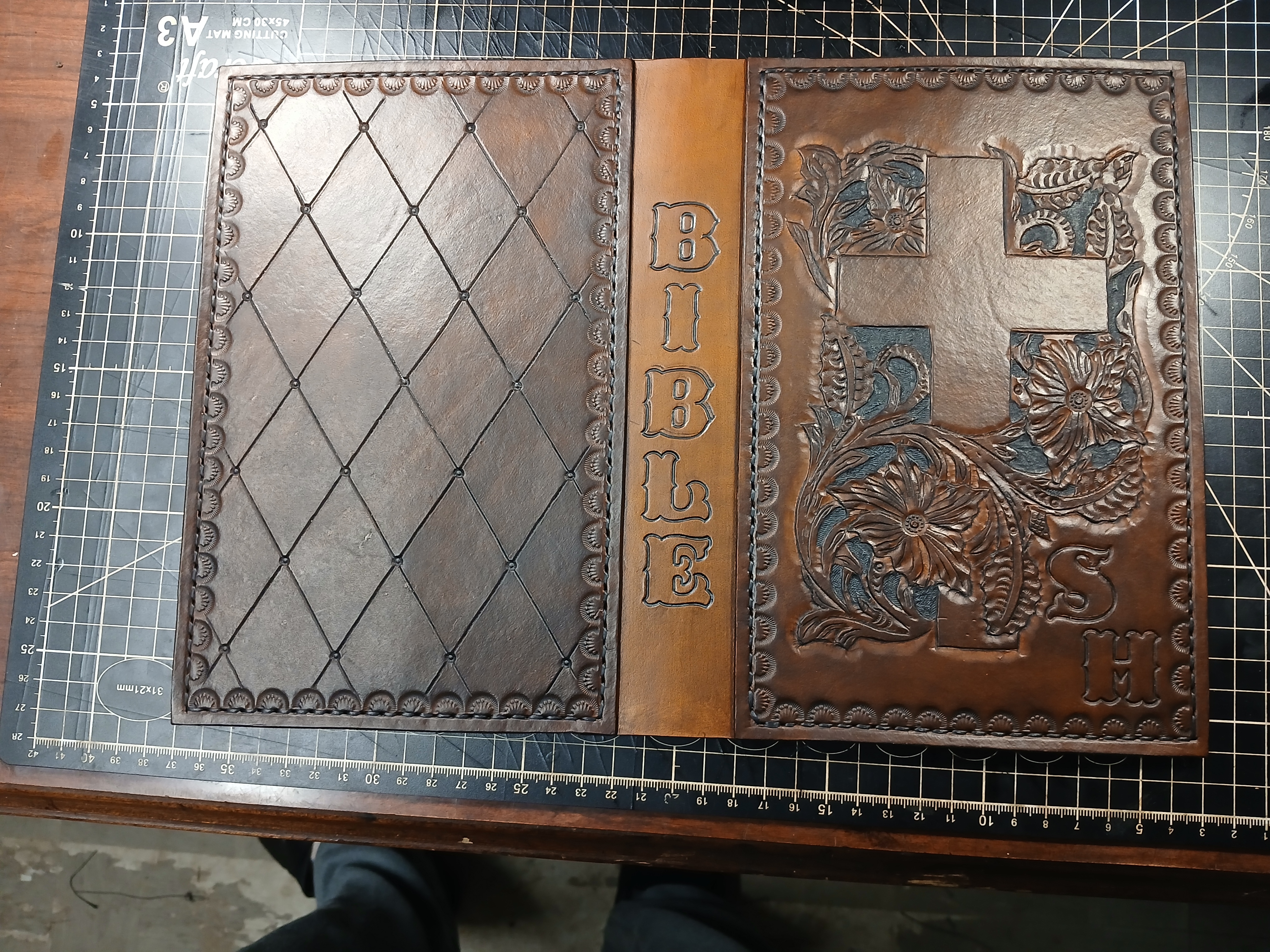 Handcrafted Leather Bible Cover