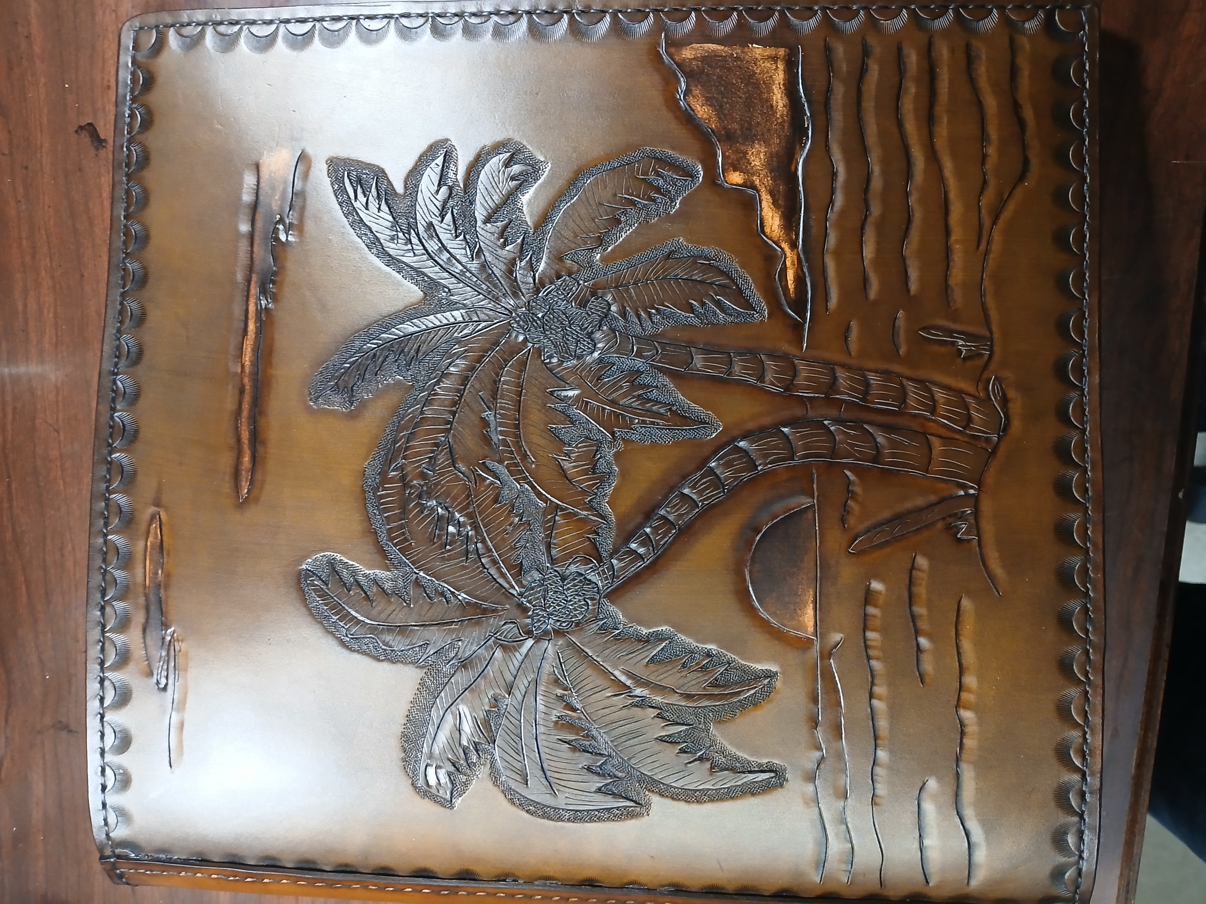 Leather Palm Tree Journal