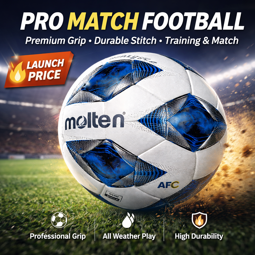 Molten AFC Football – Premium Molten Soccer Ball for Training & Matches | Durable Professional Football