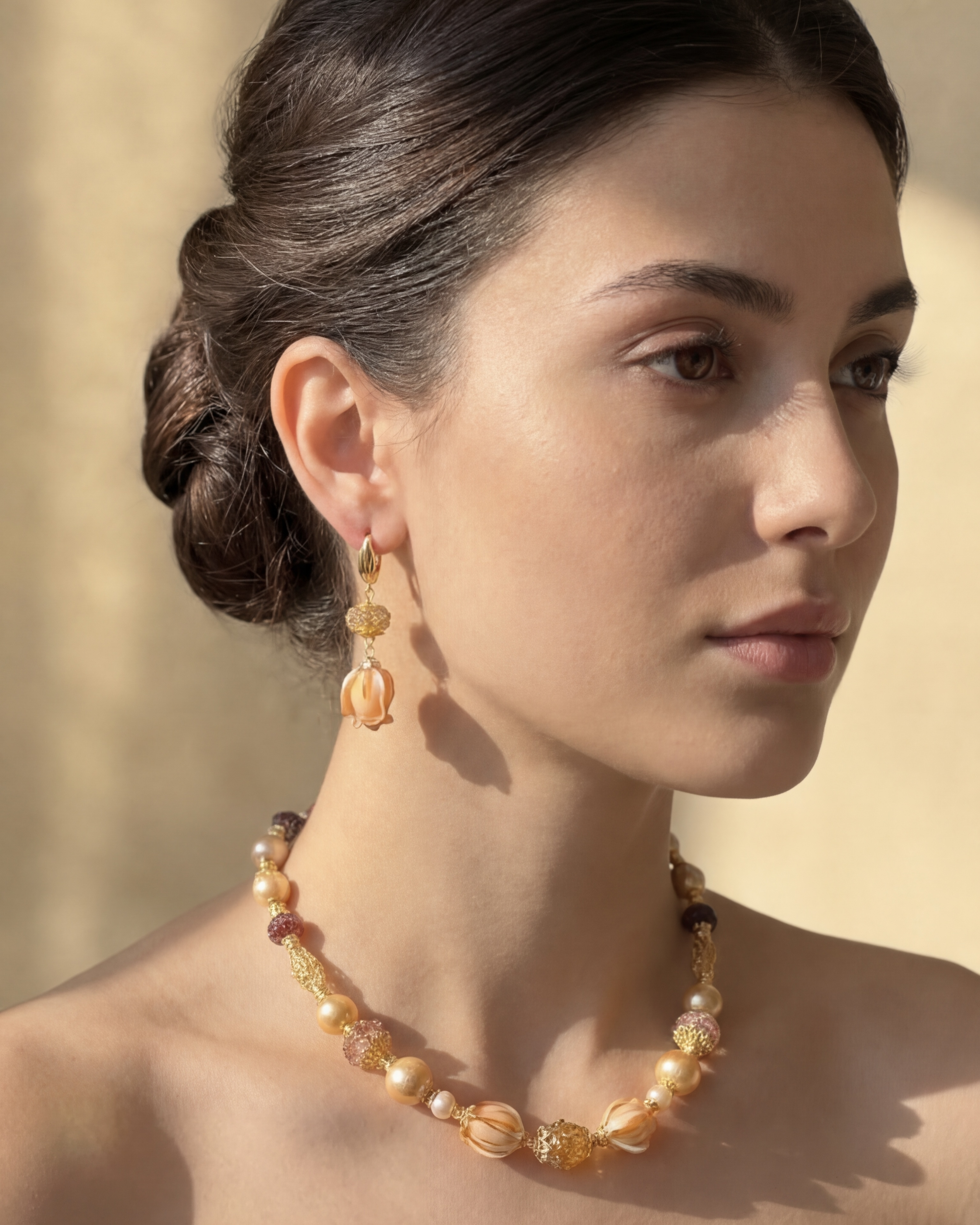 Murano Glass & Pearl Jewelry Set