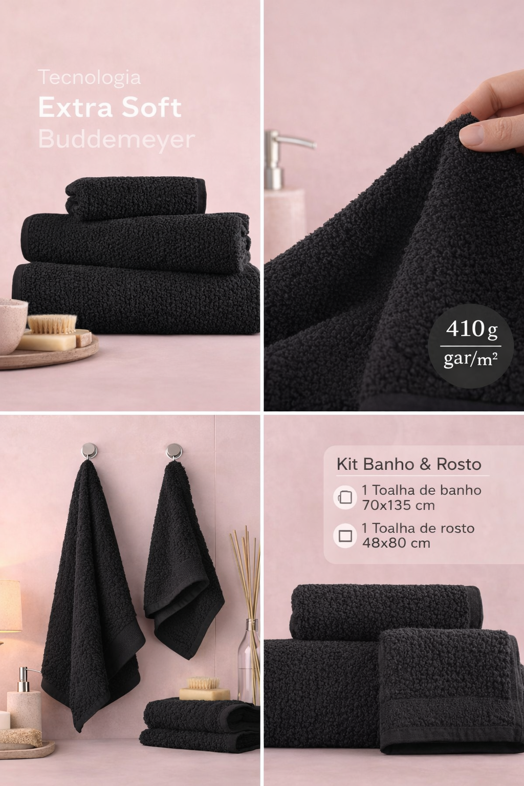Kit Toalhas Banho & Rosto Villatteo – Experiência Hotel 5 Estrelas