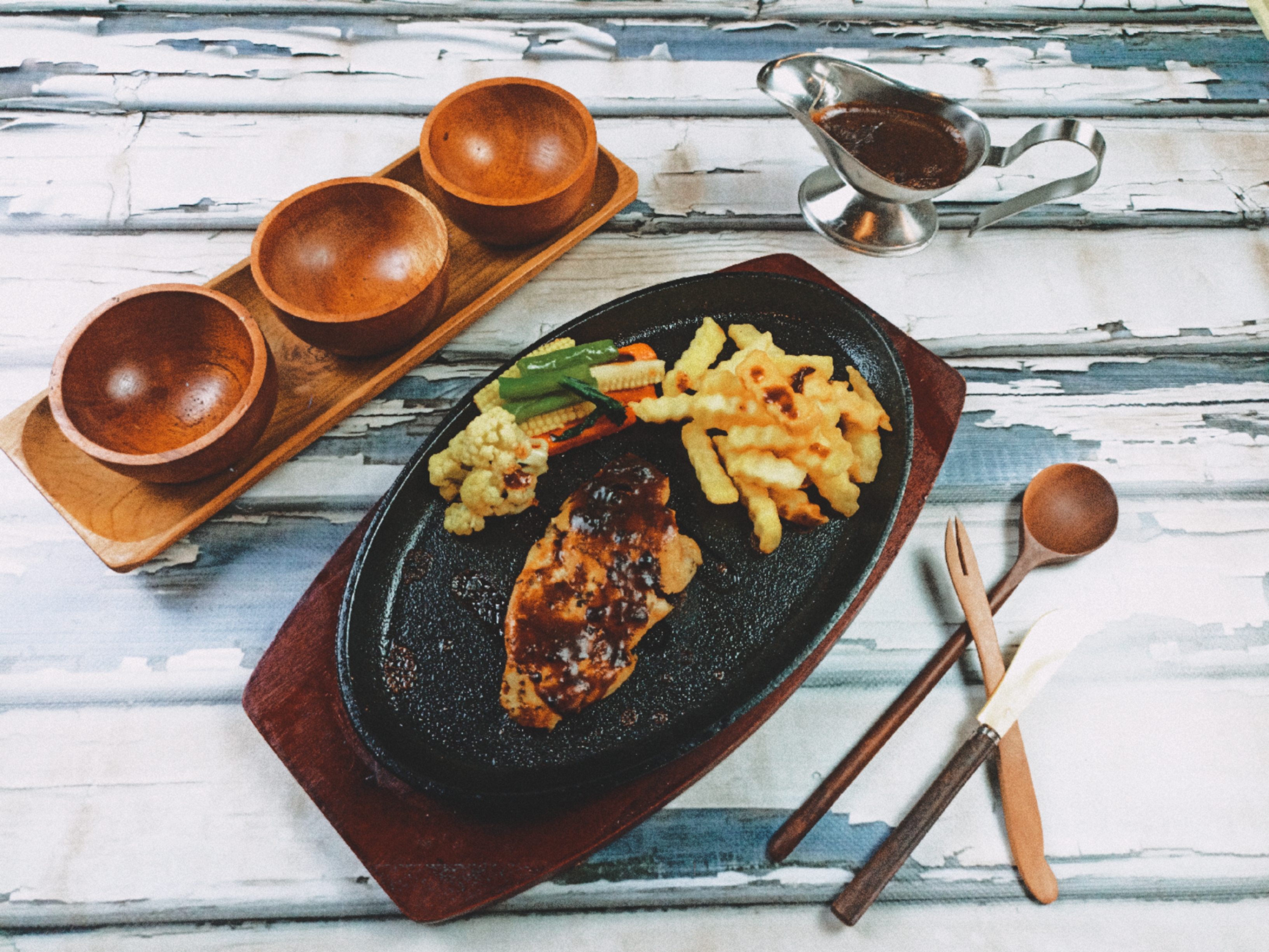 Sizzling Steak Lunch Digital Photo