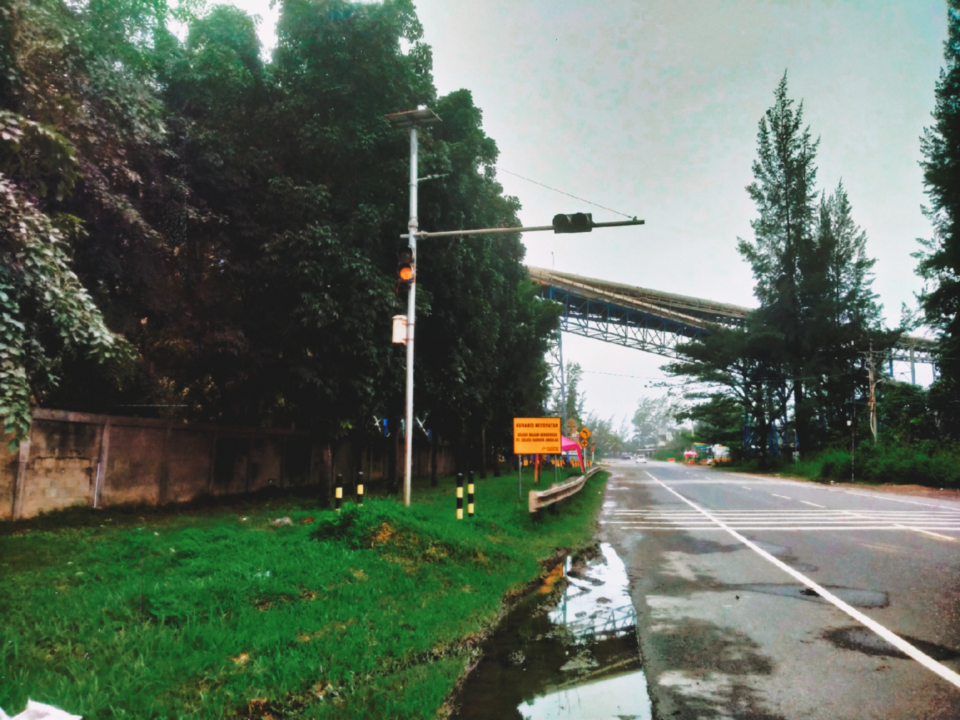 Industrial Roadside Digital Photograph