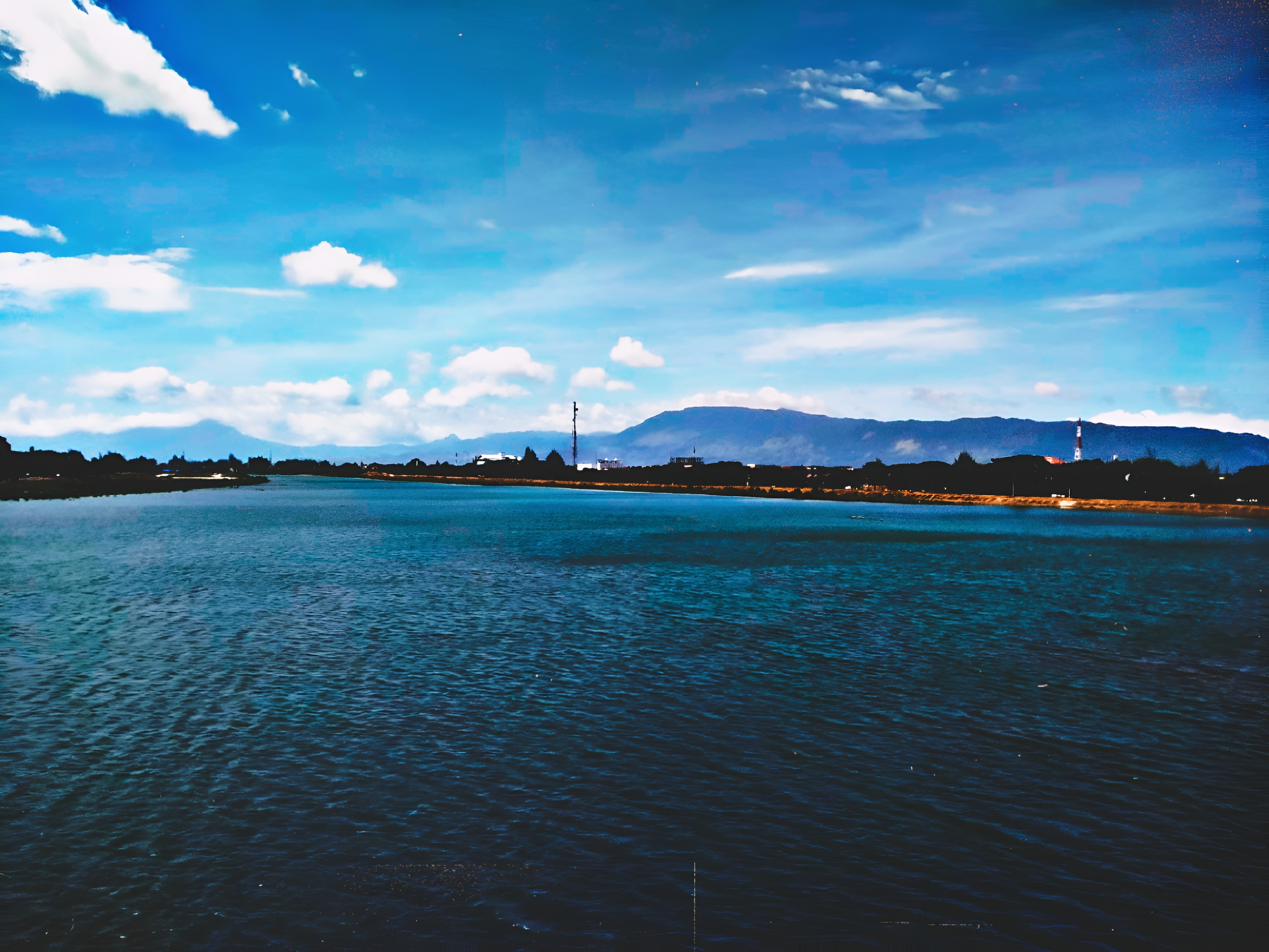 Serene Lake Landscape Digital Photo 