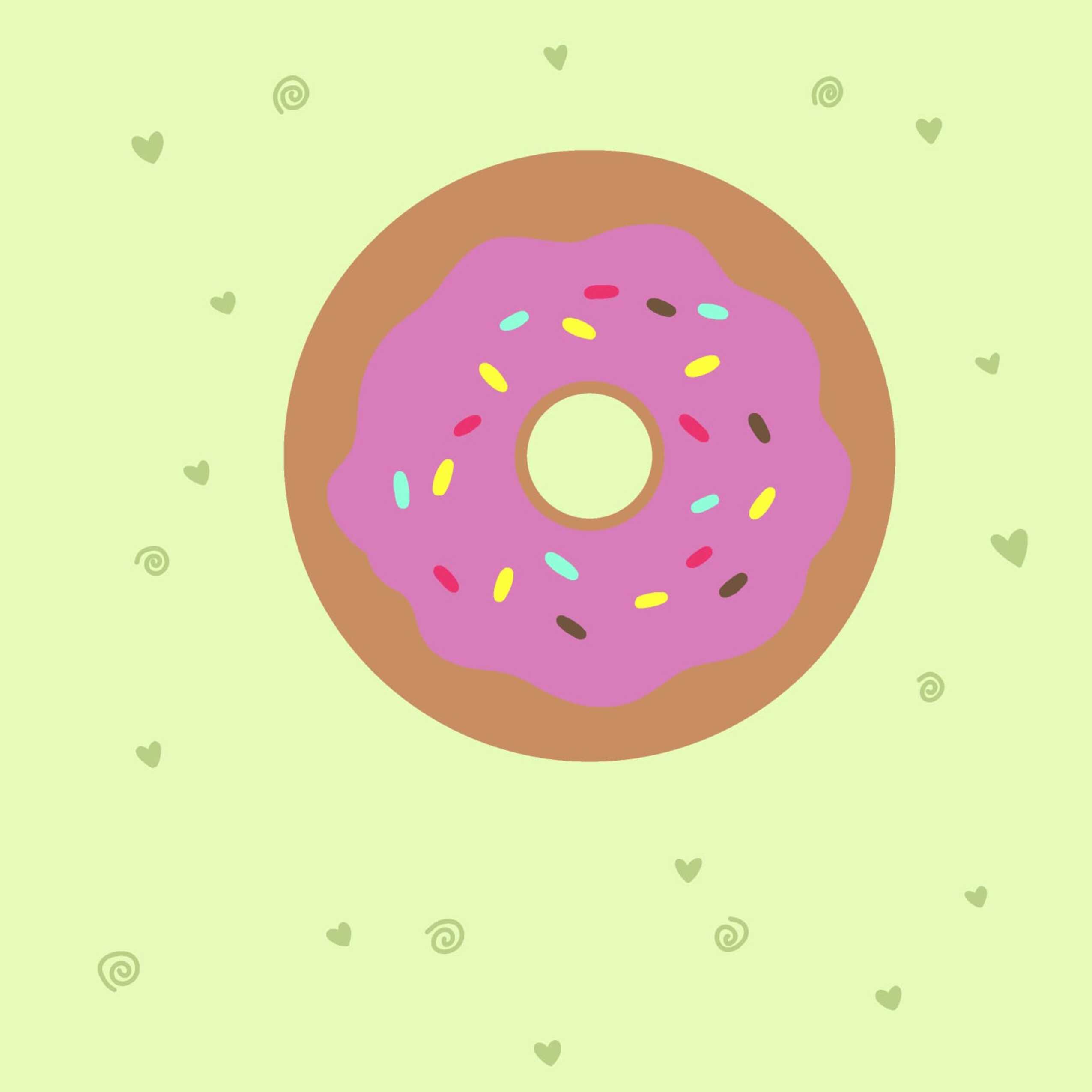 Cute Donut Digital Art