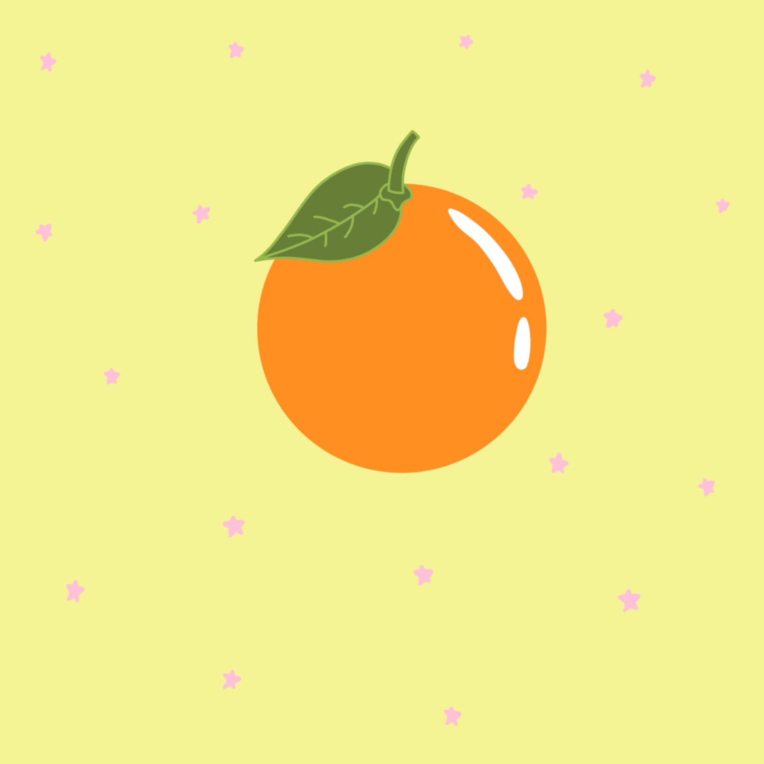 Minimalist Orange Digital Art