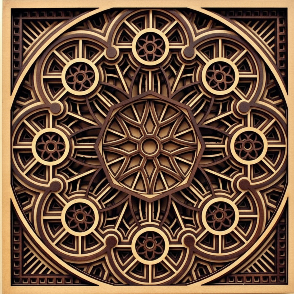 Laser-Cut Wooden Wall Art Panel