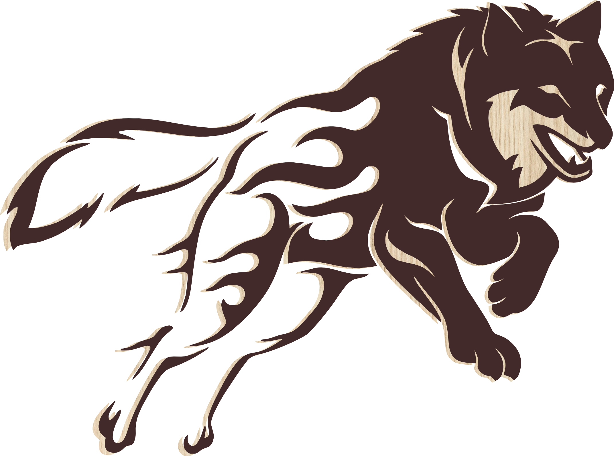 Wooden Wolf Wall Art