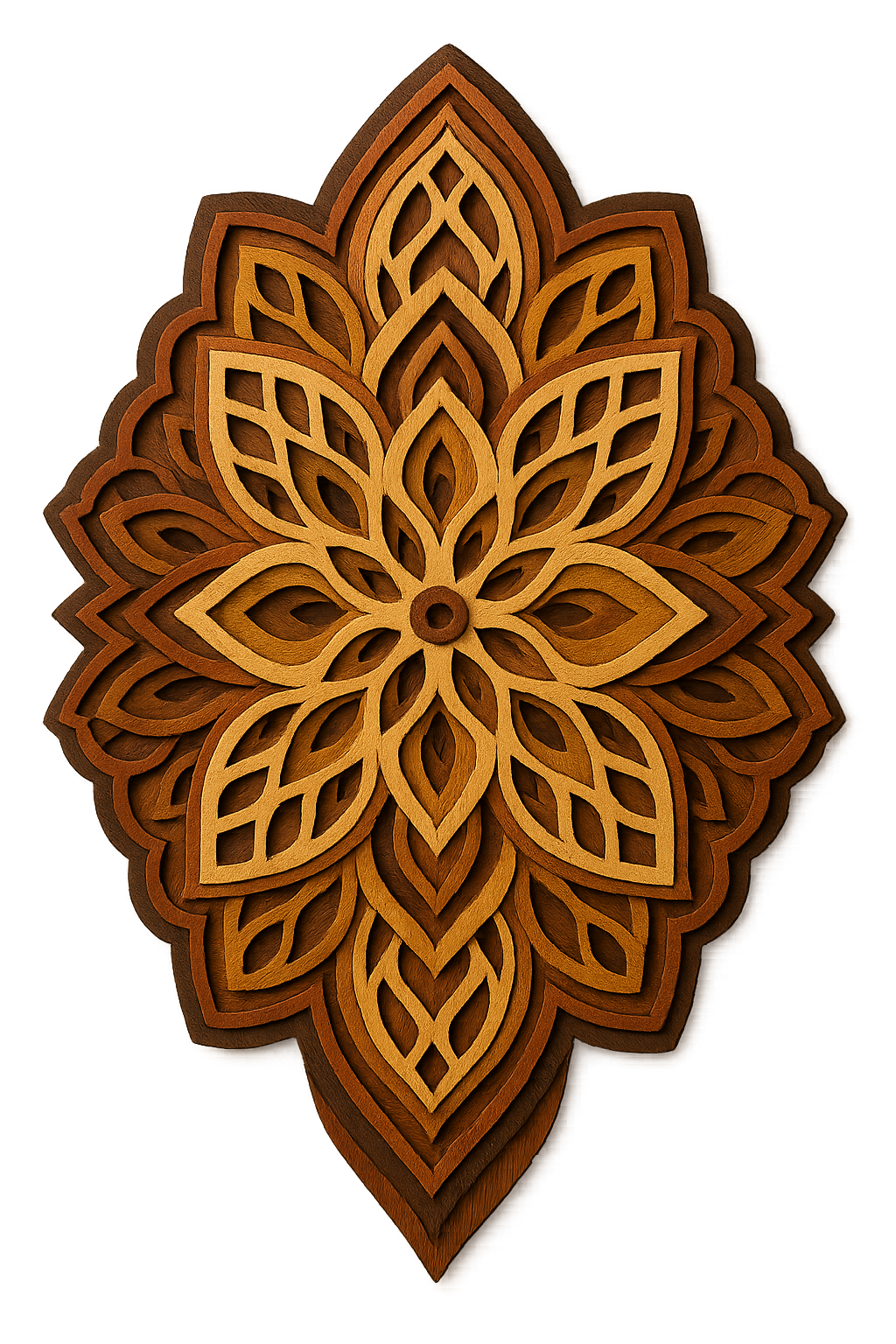 Layered Wooden Mandala Wall Art