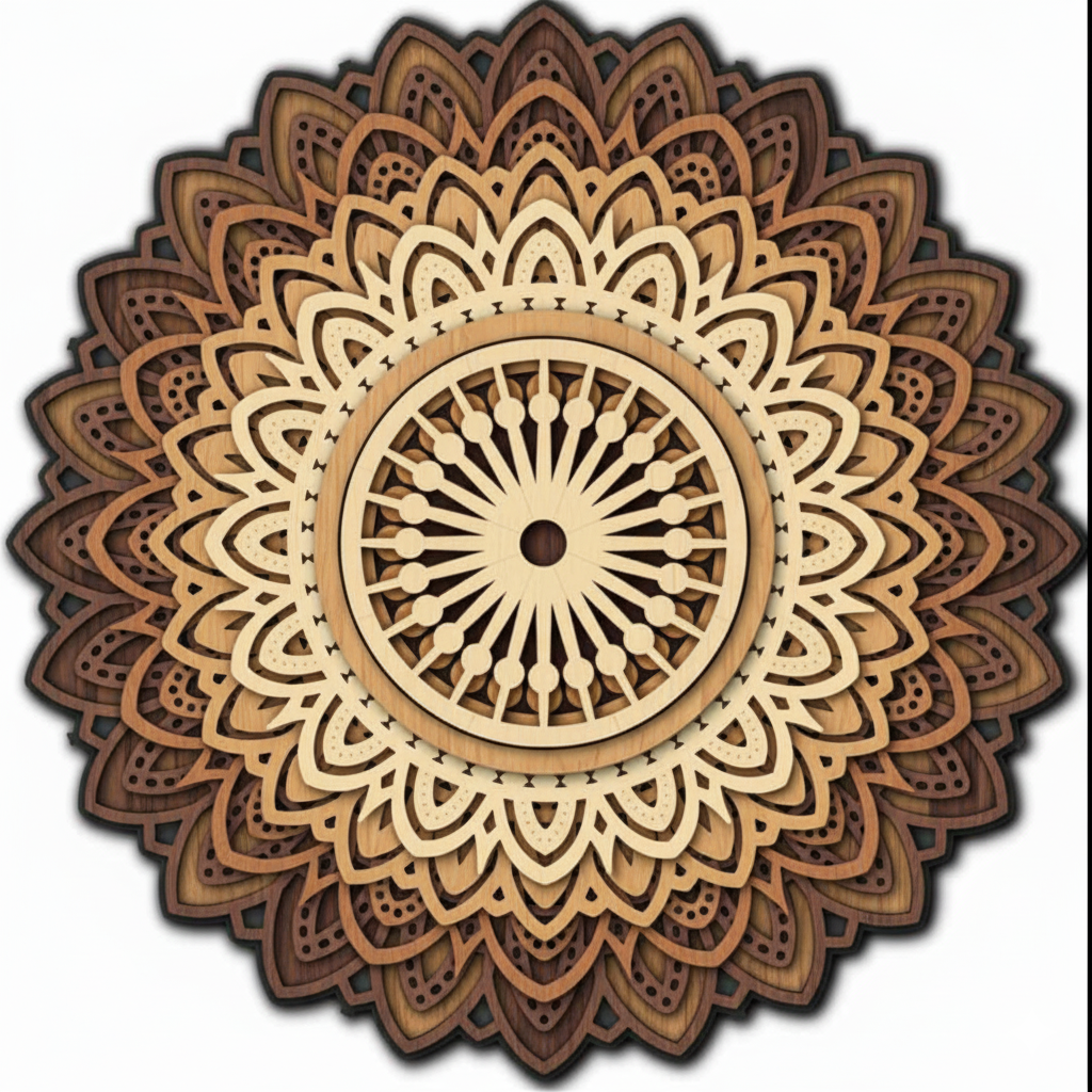 Layered Wooden Mandala Wall Art