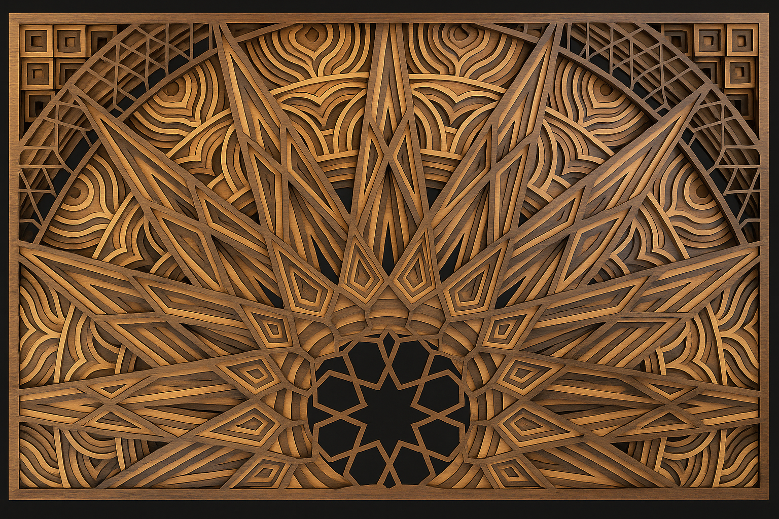 Geometric Wooden Wall Art
