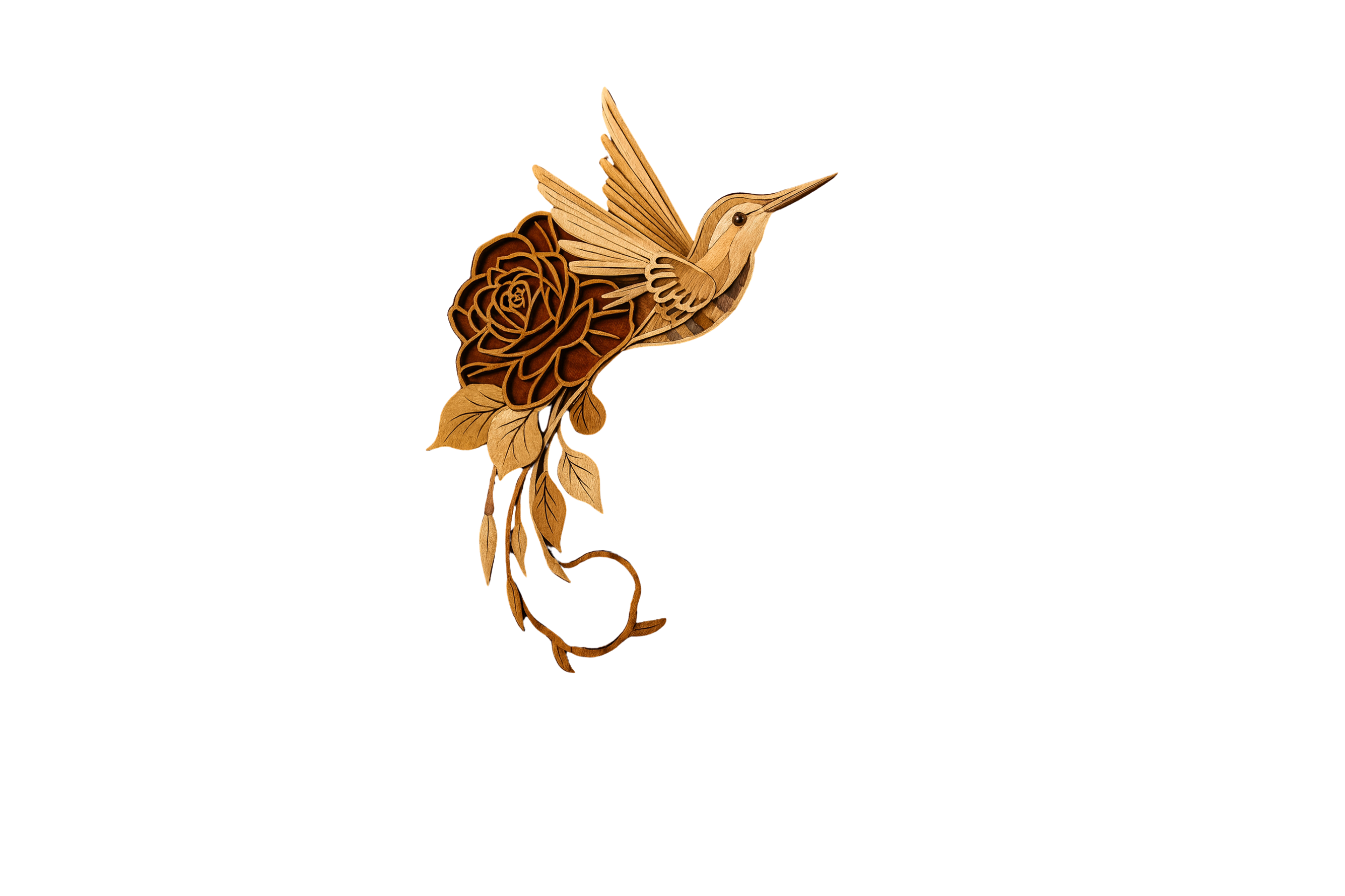 Wooden Hummingbird Wall Art