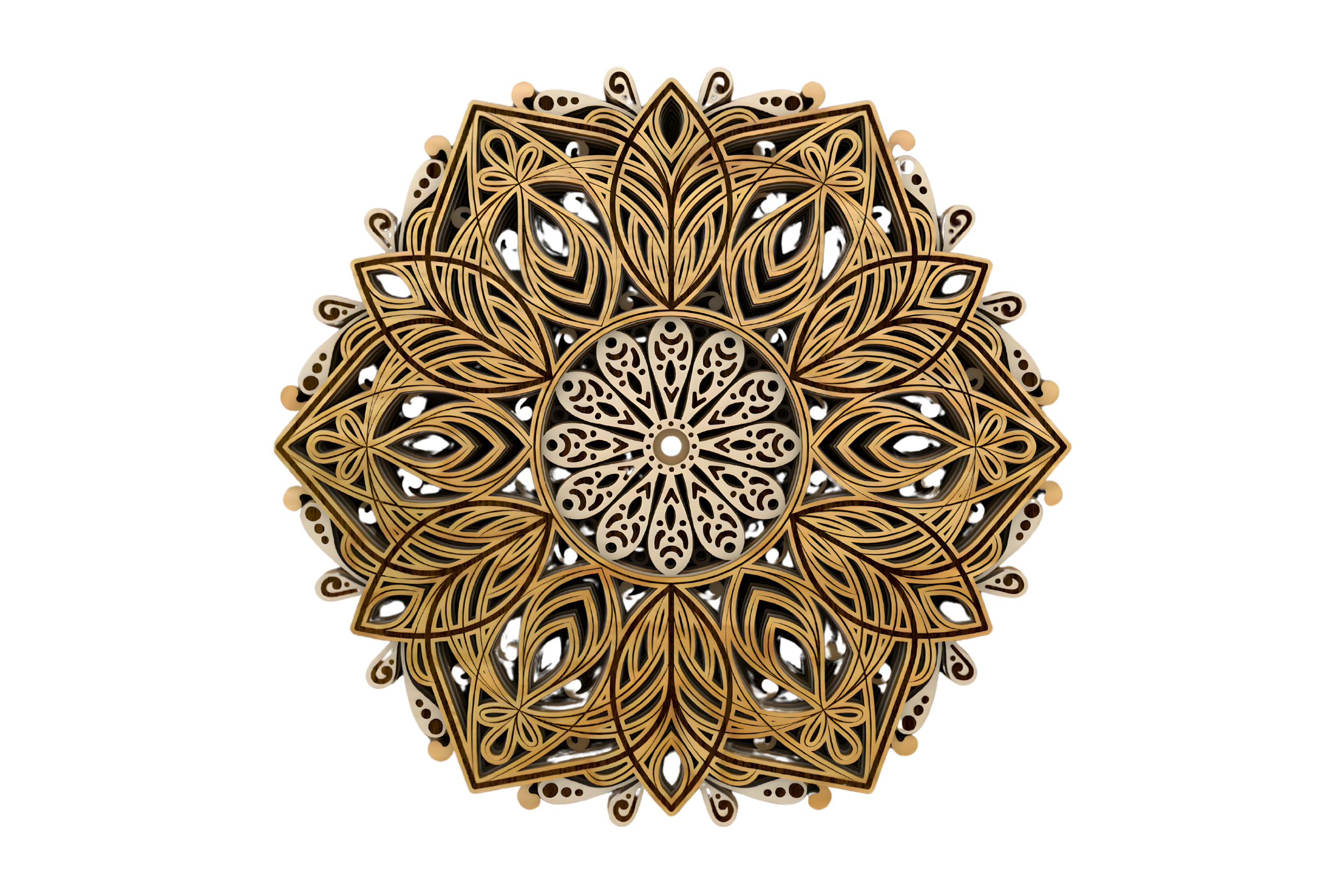 Golden Mandala Wall Art