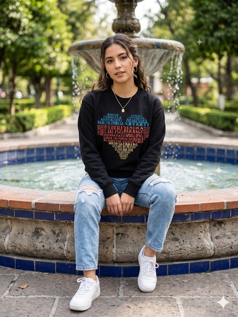 Sudadera Corazón México | Cambia de color 