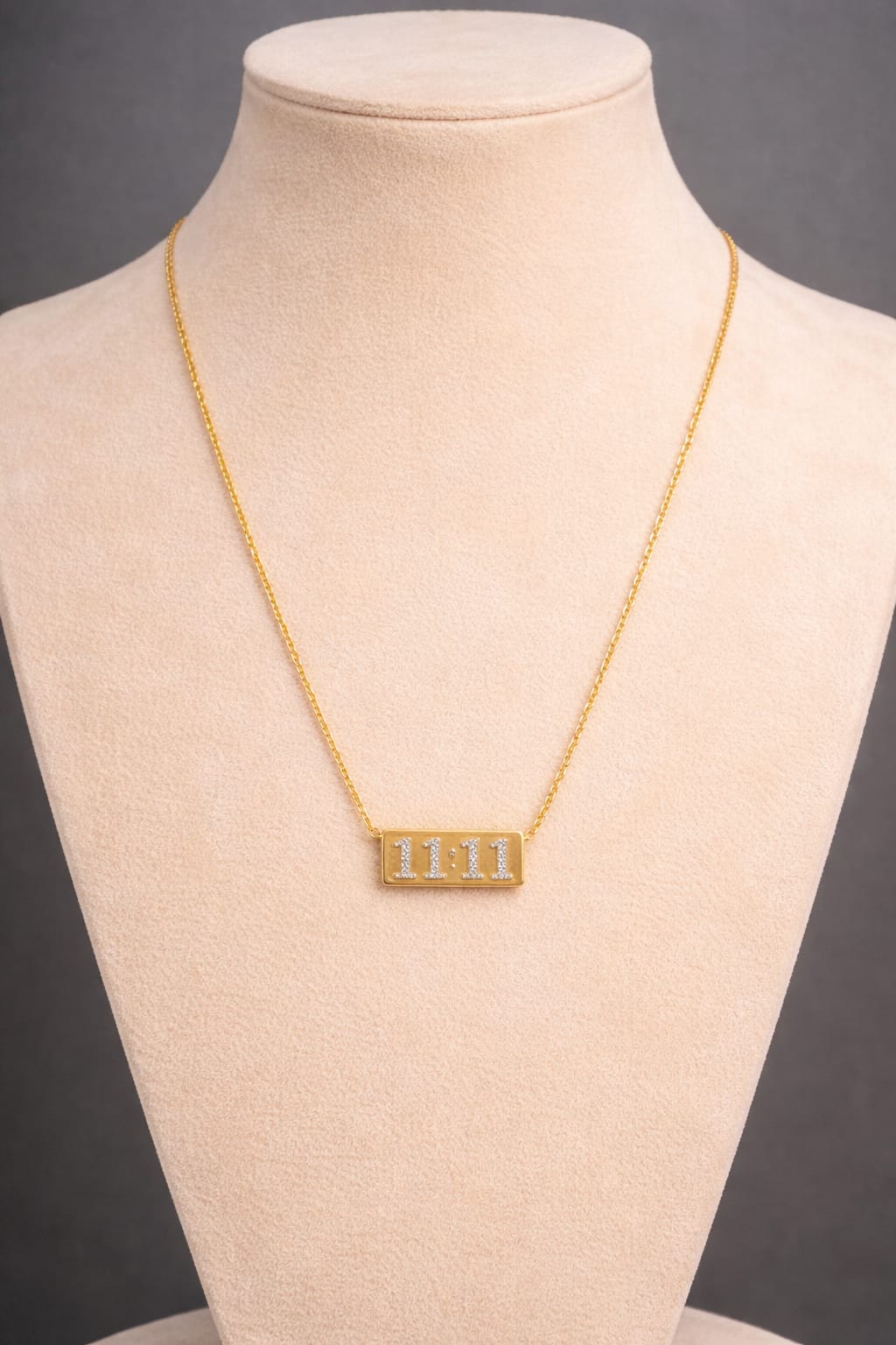 Gold Plated Number Pendant Necklace