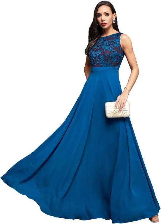 Elegant Blue Evening Gown