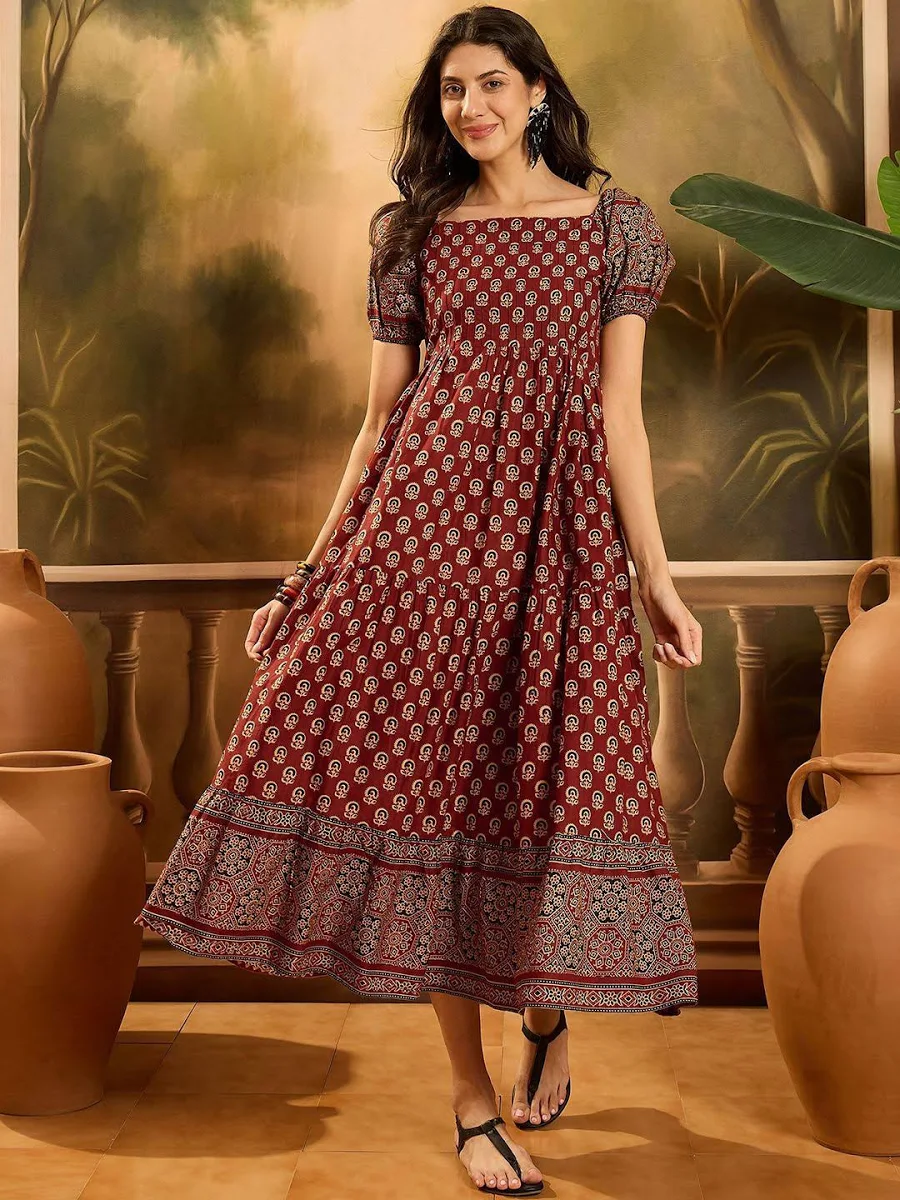 Boho Printed Maxi Dress