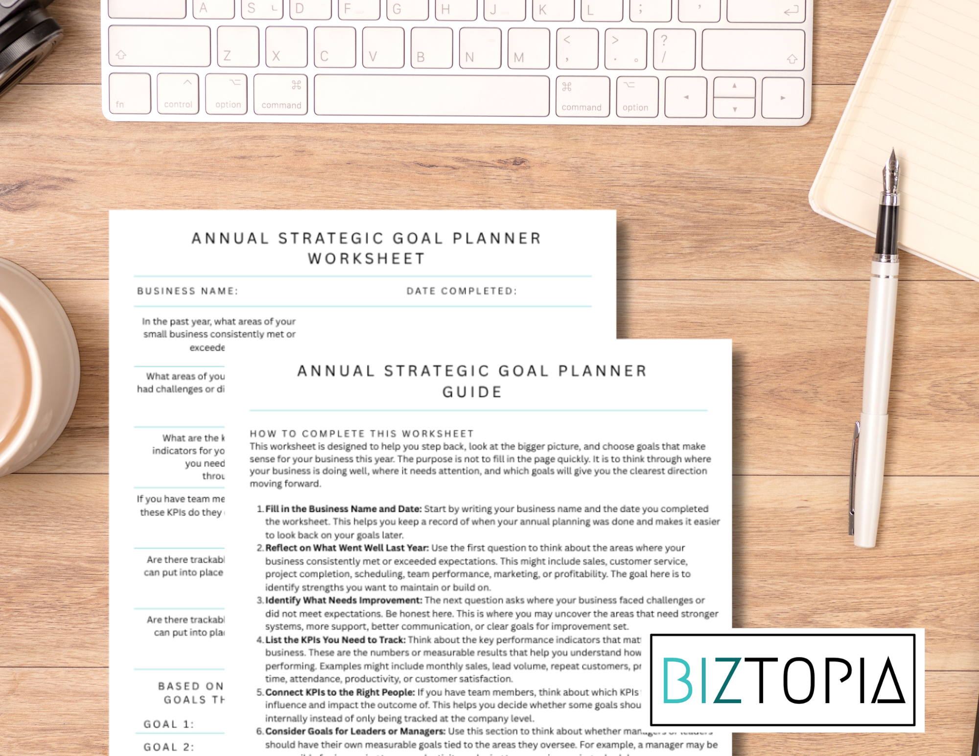 Annual Strategic Goal Planner Worksheet + Guide