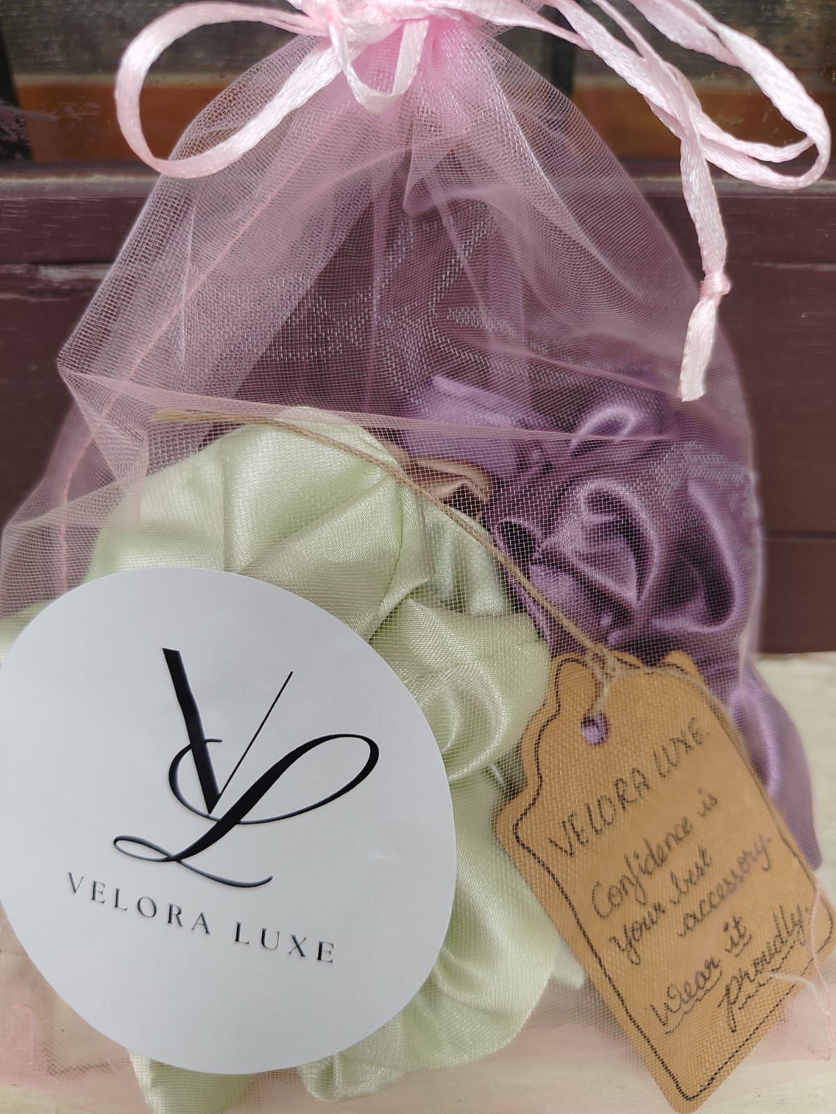 Velora Luxe Satin Scrunchies
