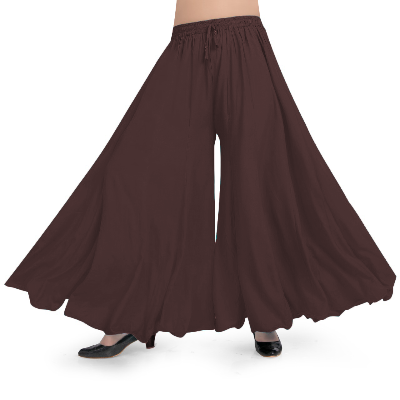 Rayon Flared Palazzo Pants