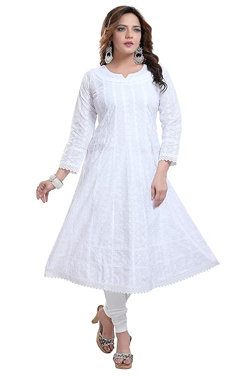 White Chikankari Kurti