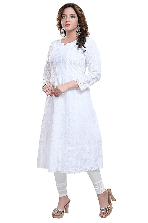White Chikankari Kurti
