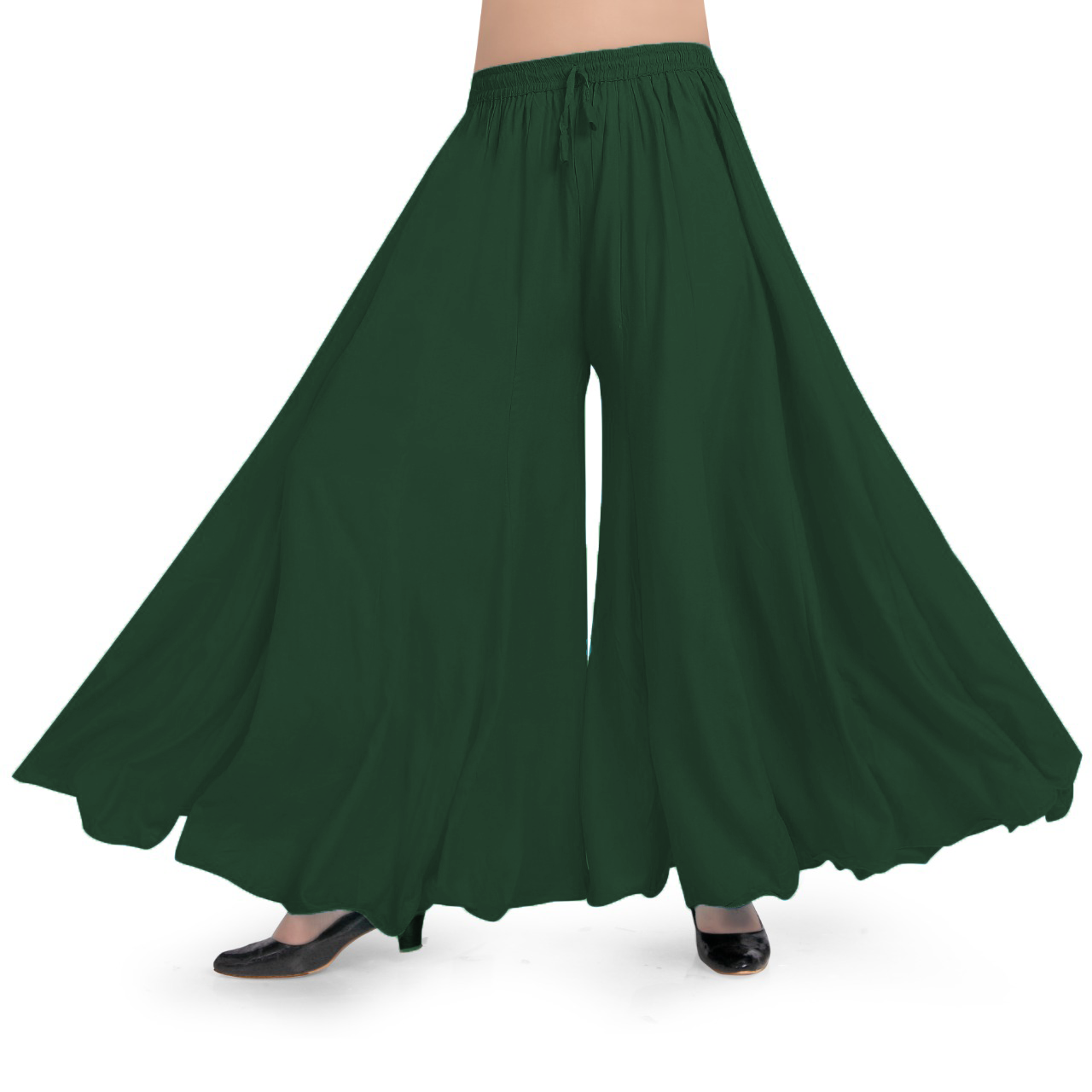 Rayon Flared Palazzo Pants