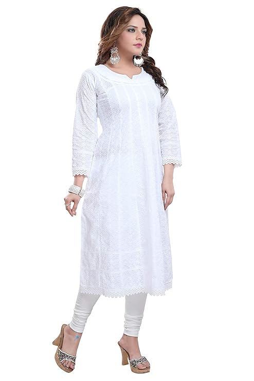 White Chikankari Kurti
