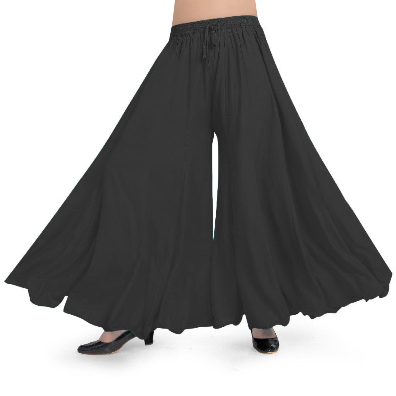 Rayon Flared Palazzo Pants