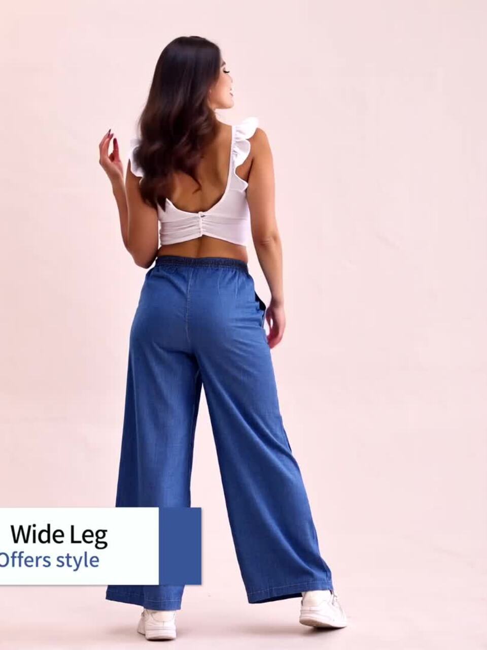 Denim Cotton Plazo pant