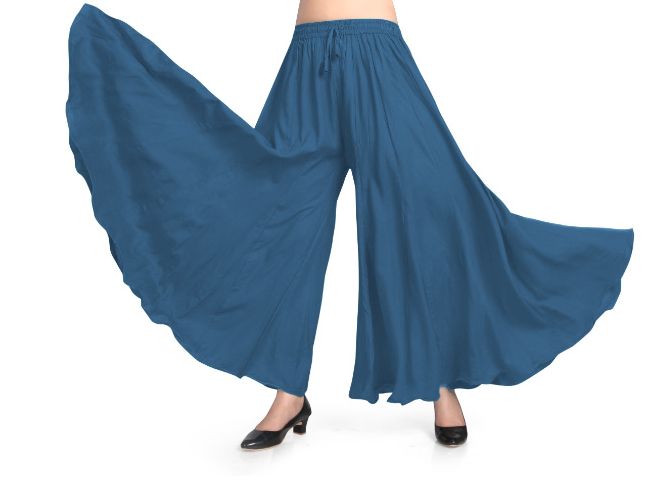 Rayon Flared Palazzo Pants