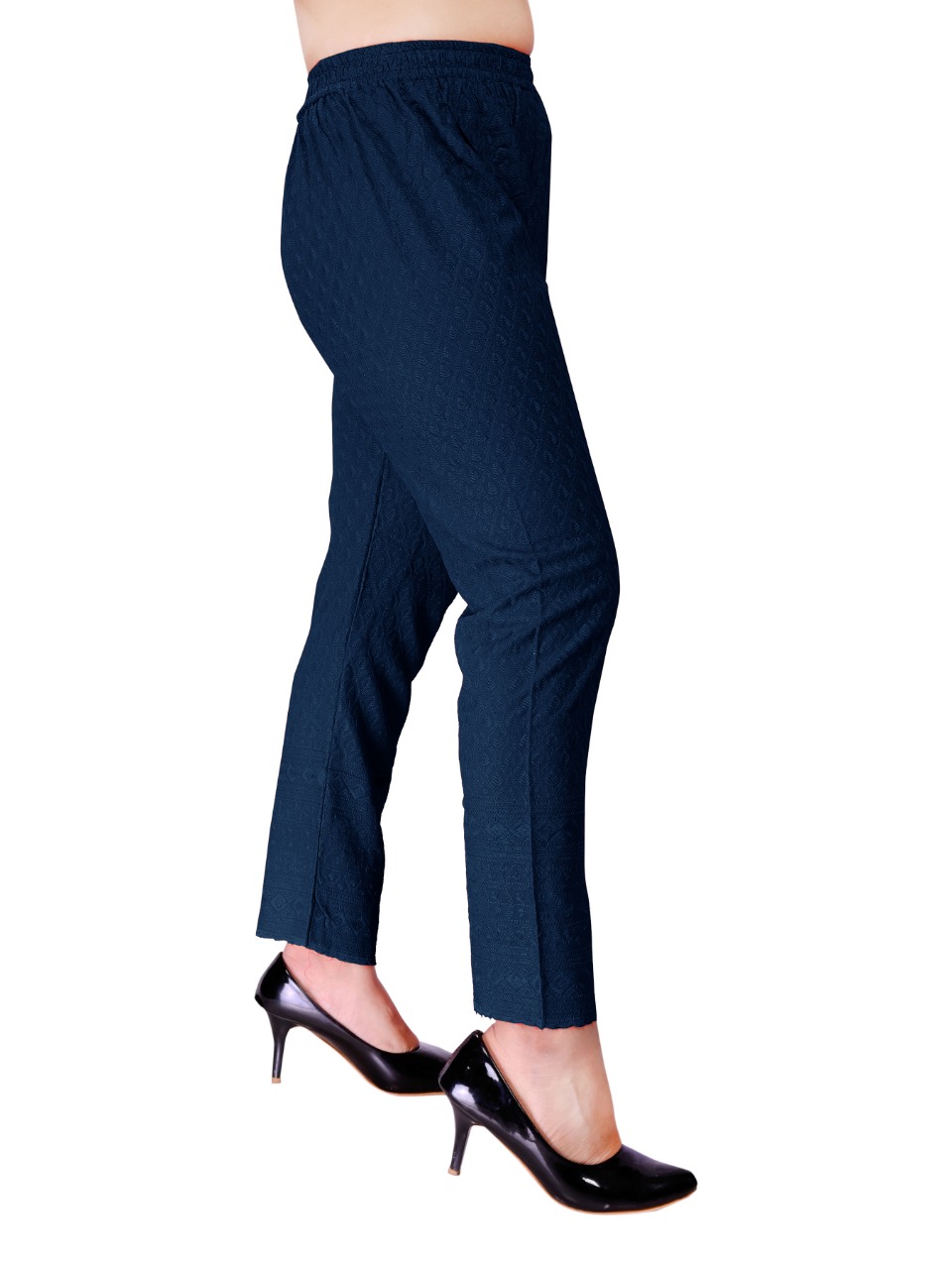 Women's chikan Embroidery Pants