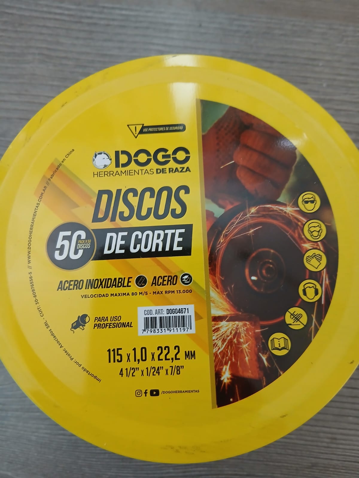DISCO DOGO 115 X 1.0  X 22.2