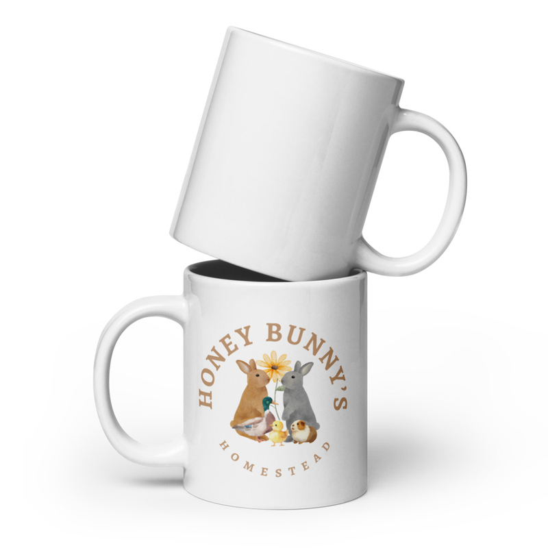 White glossy mug