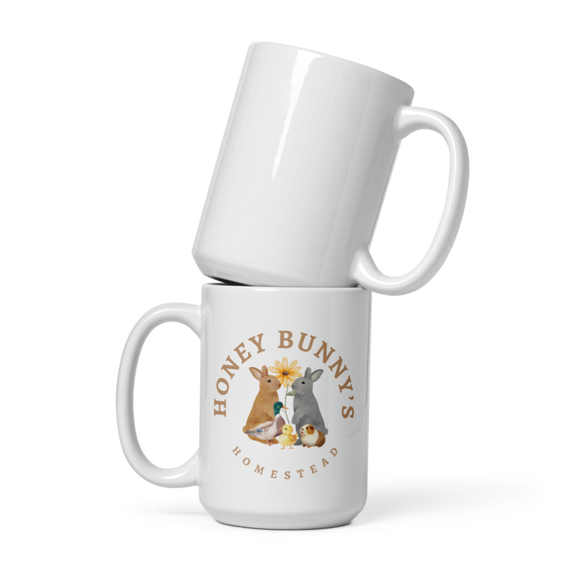 White glossy mug