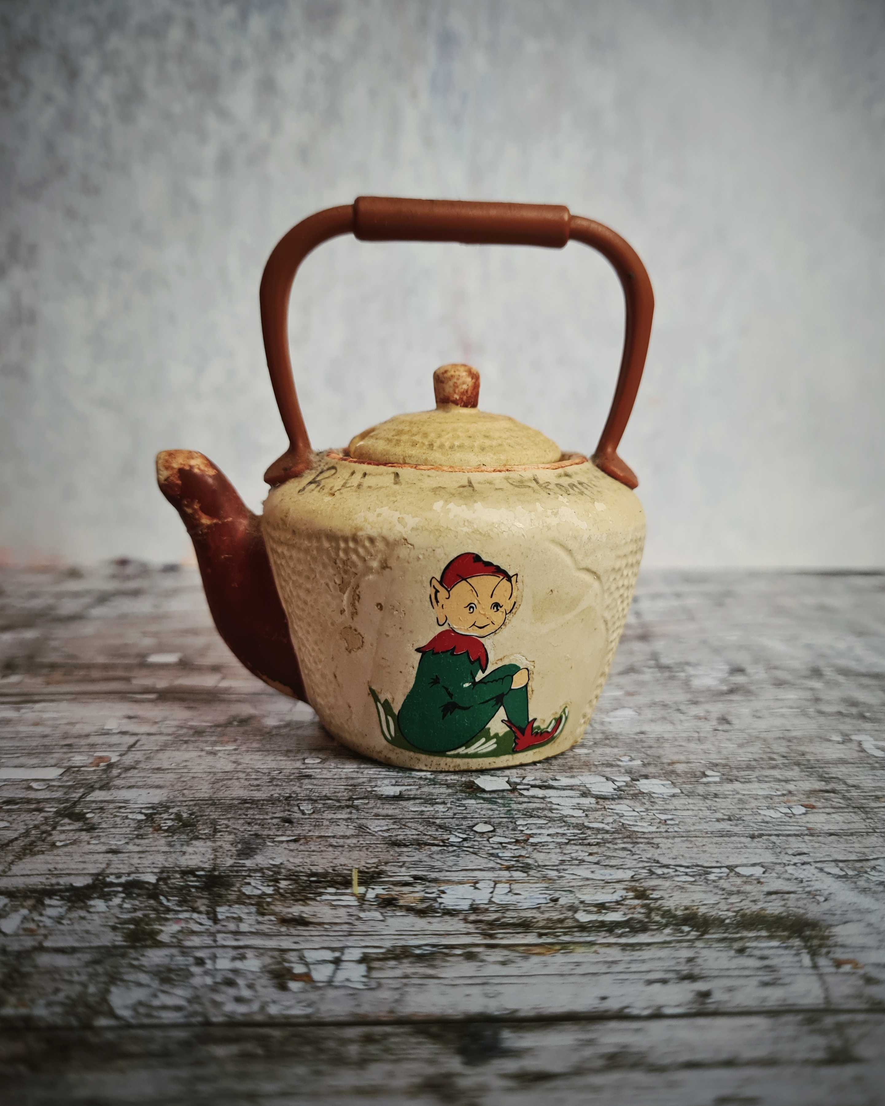 Vintage Pixie Mini Teapot Souvenir