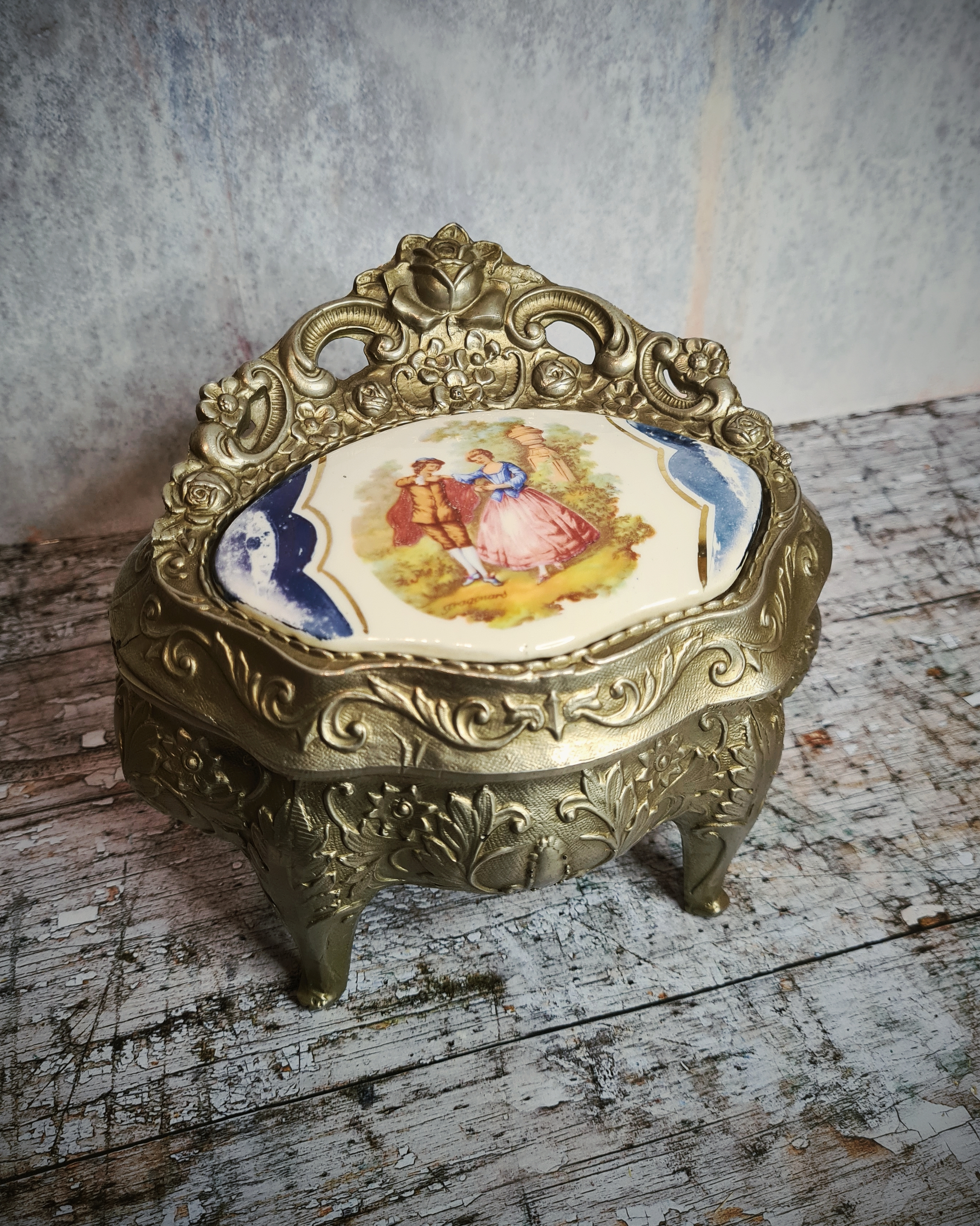 Vintage Rococo Style Trinket Box