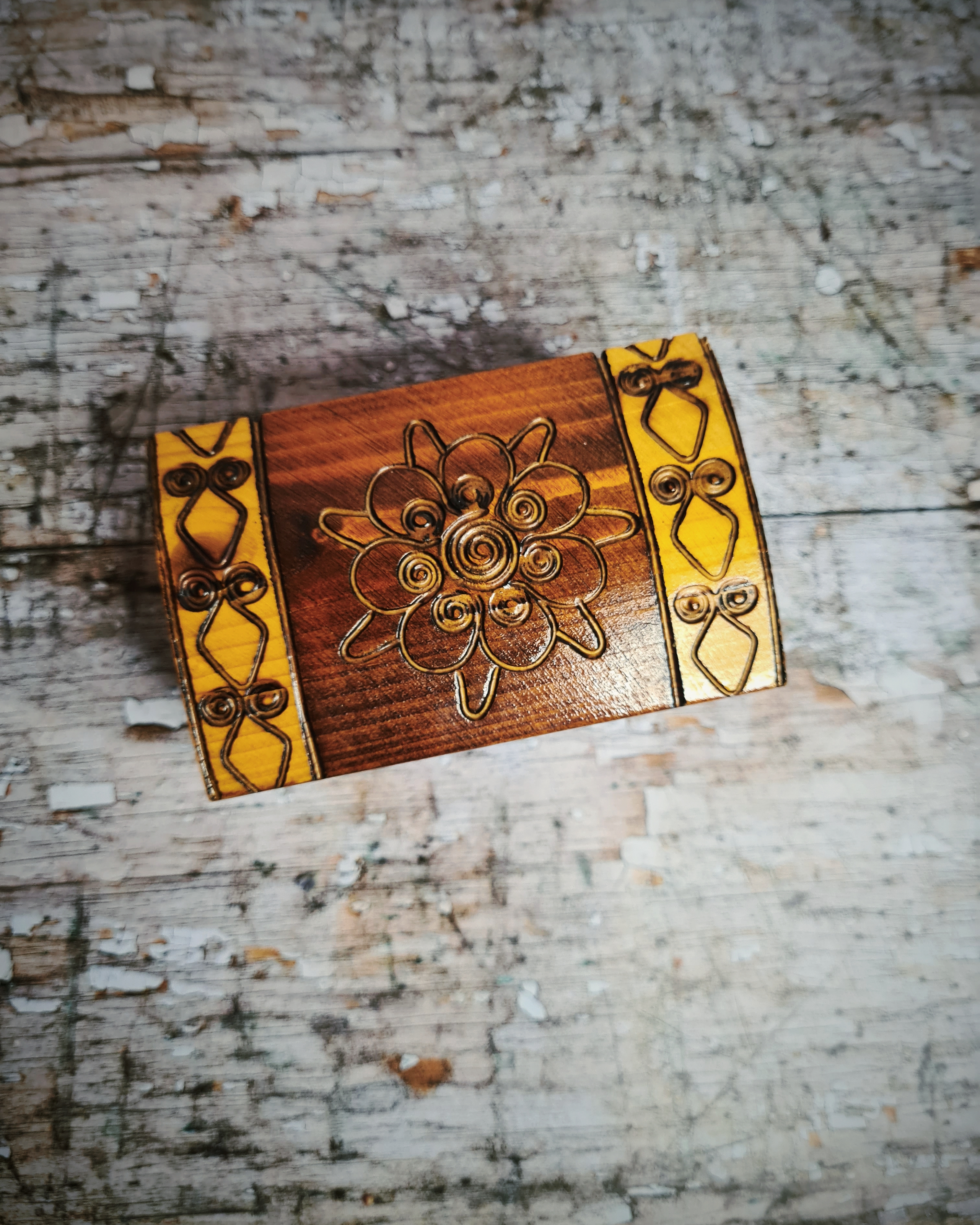 Carved Wooden Trinket Chest
