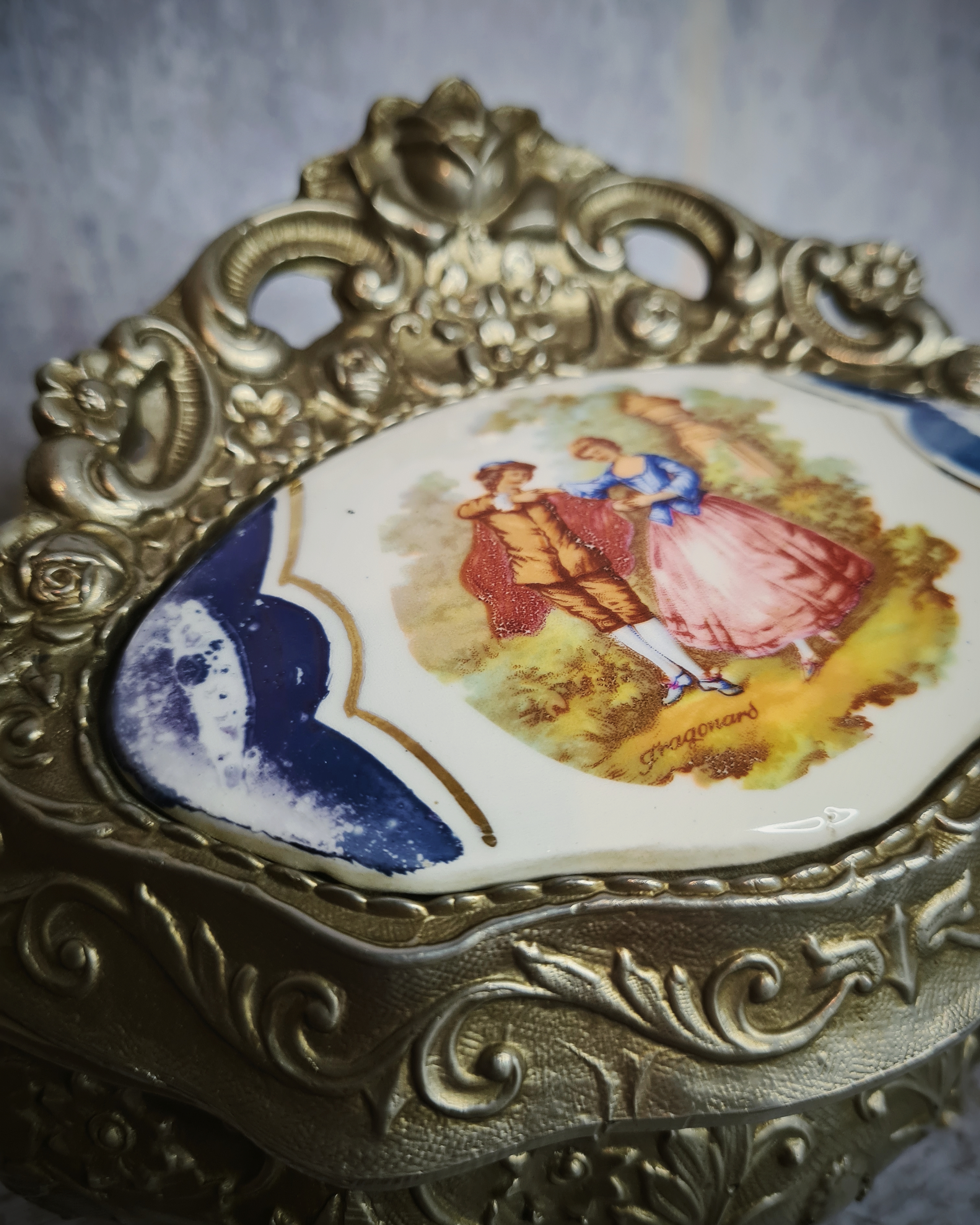 Vintage Rococo Style Trinket Box