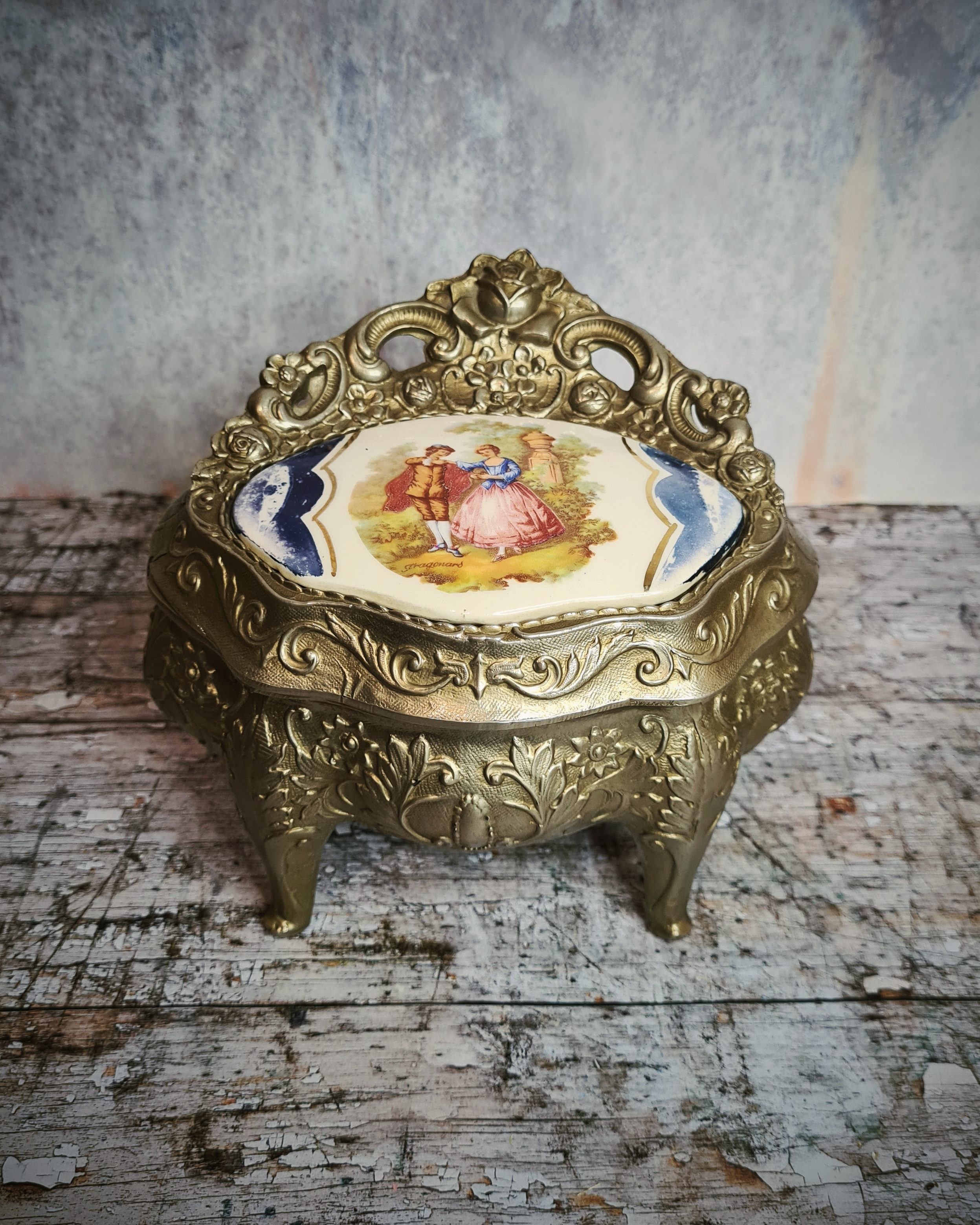 Vintage Rococo Style Trinket Box