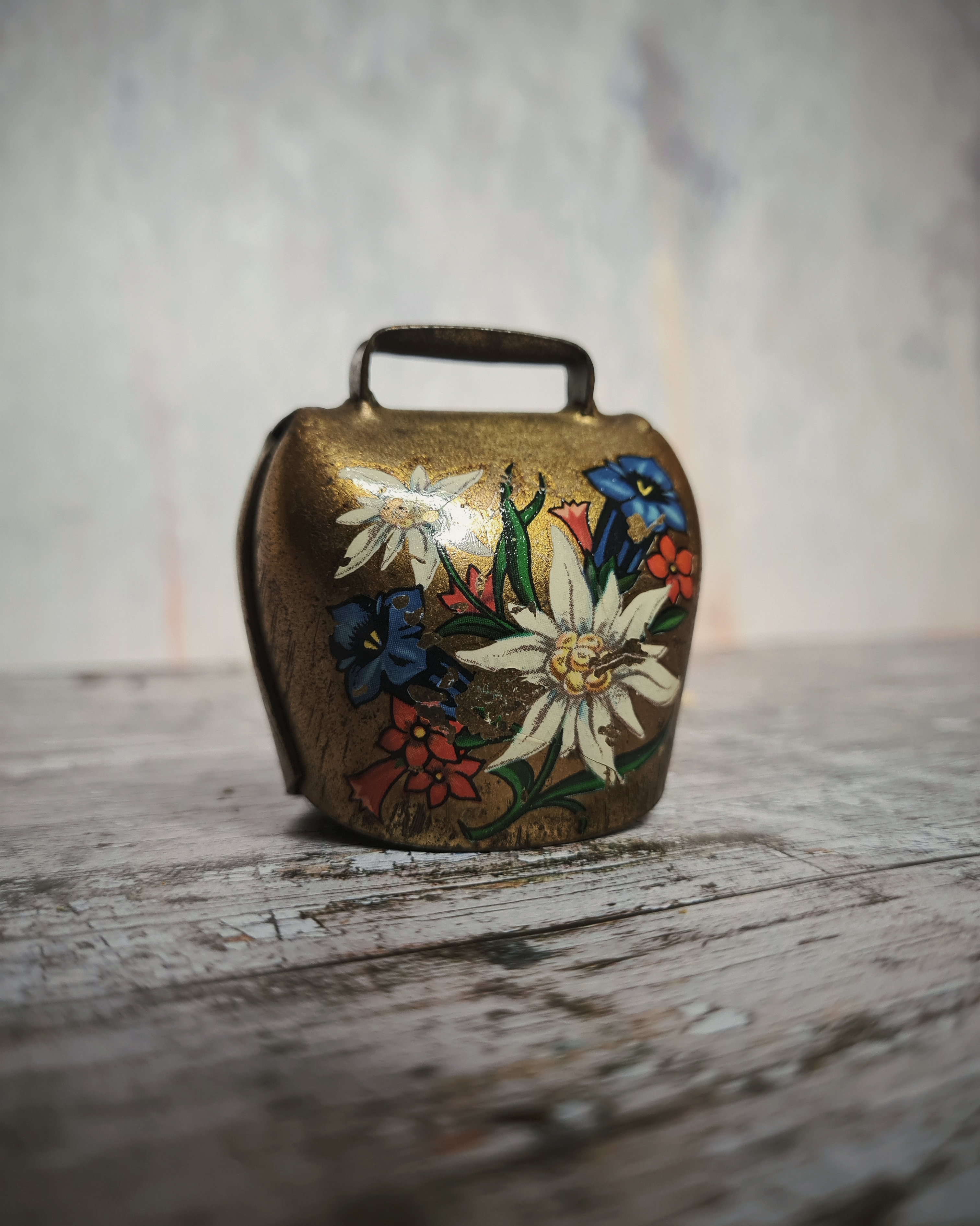 Vintage Brass Edelweiss Bell