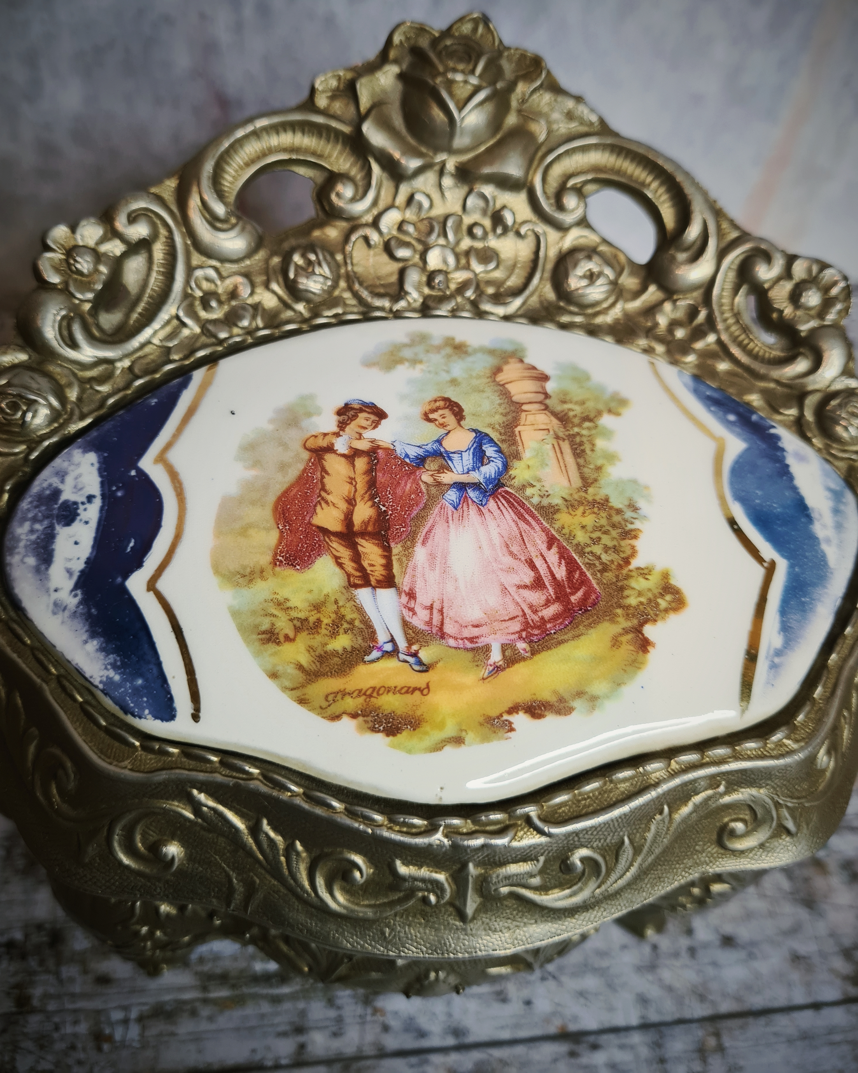 Vintage Rococo Style Trinket Box