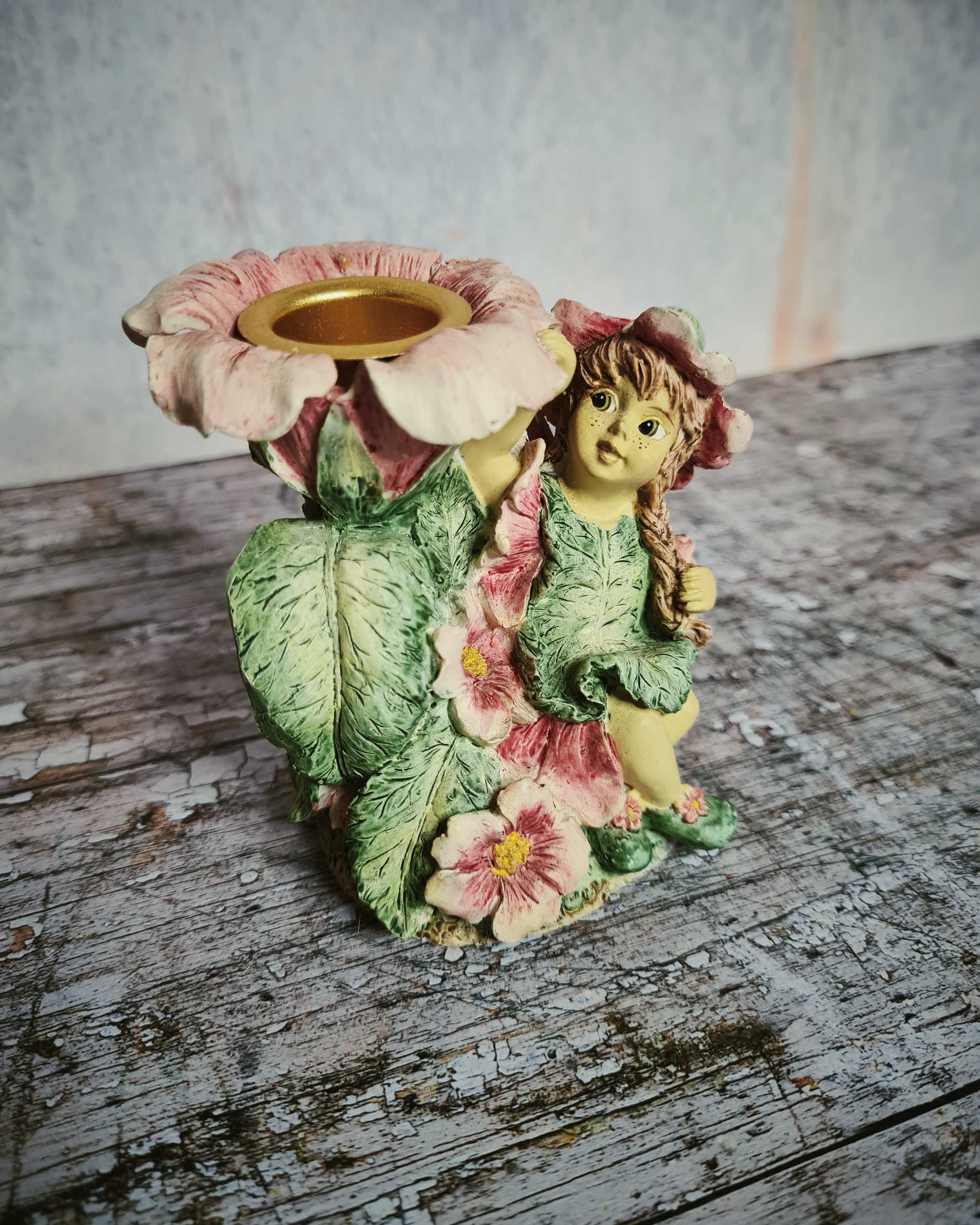 Floral Fairy Pixie Small Candle Holder