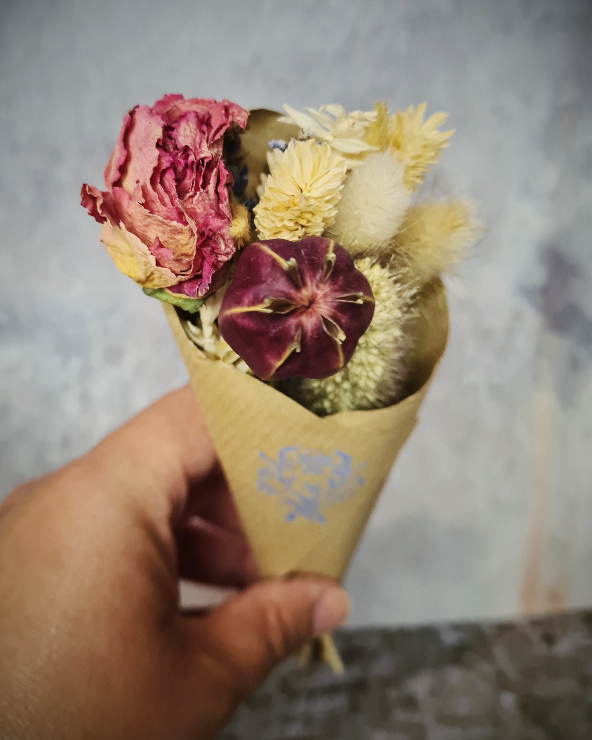 Mini Wrapped Dried Flower Bunches