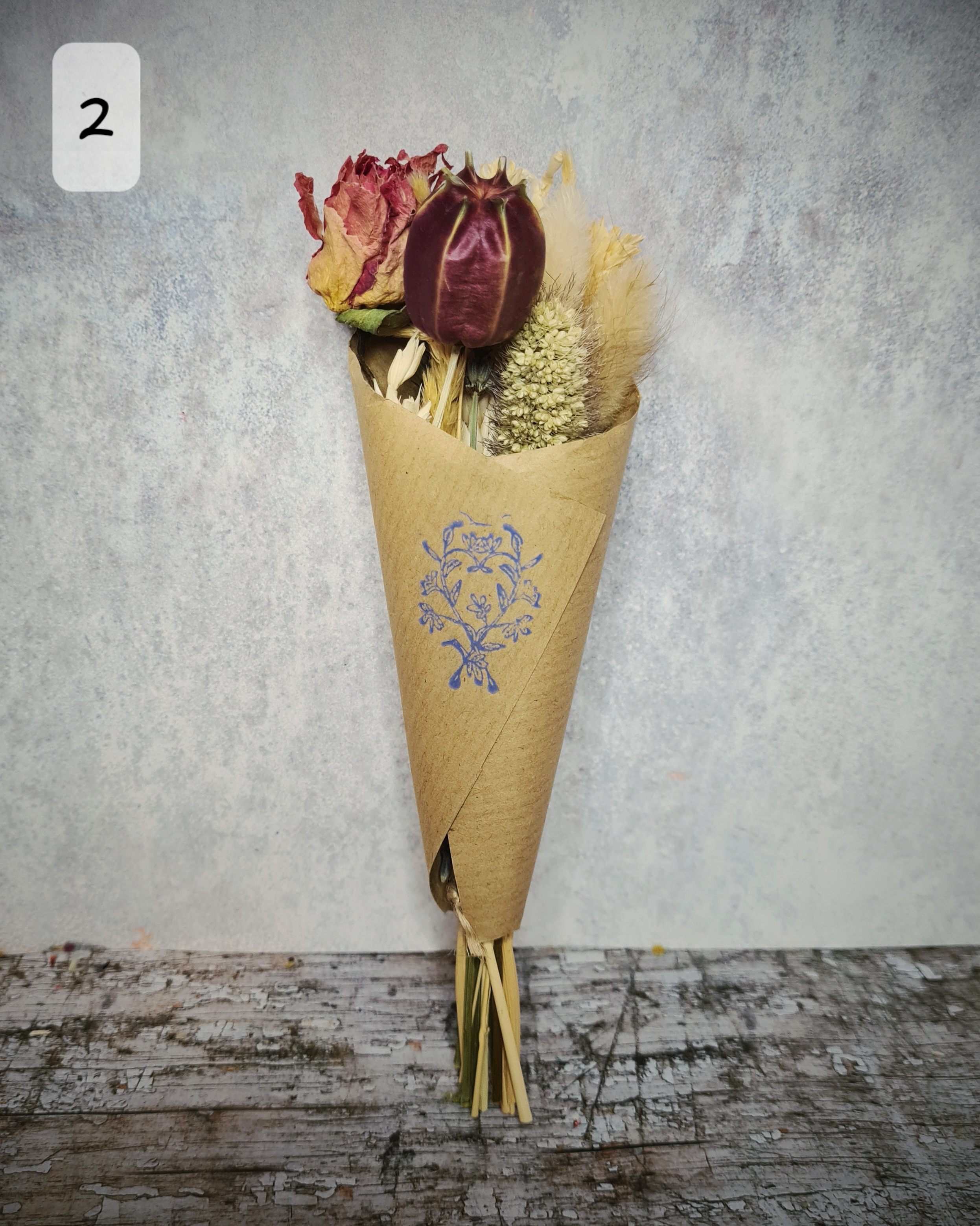 Mini Wrapped Dried Flower Bunches