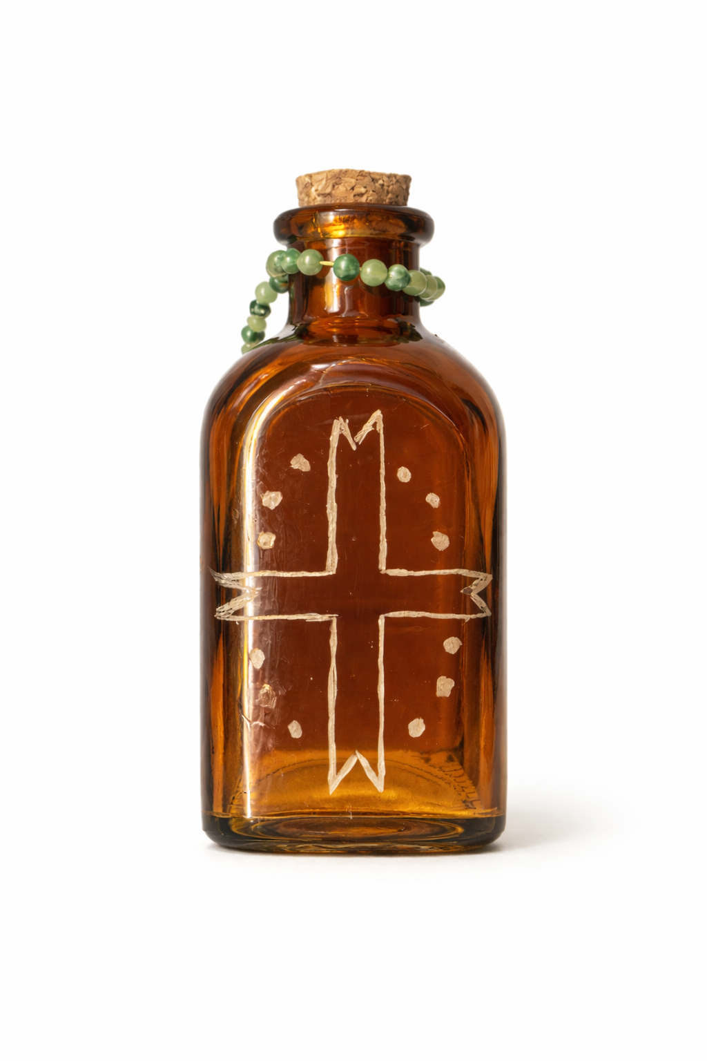 Hand Engraved Holy Water Bottle | Custom Glass Oil Vial Orthodox Christian Gift