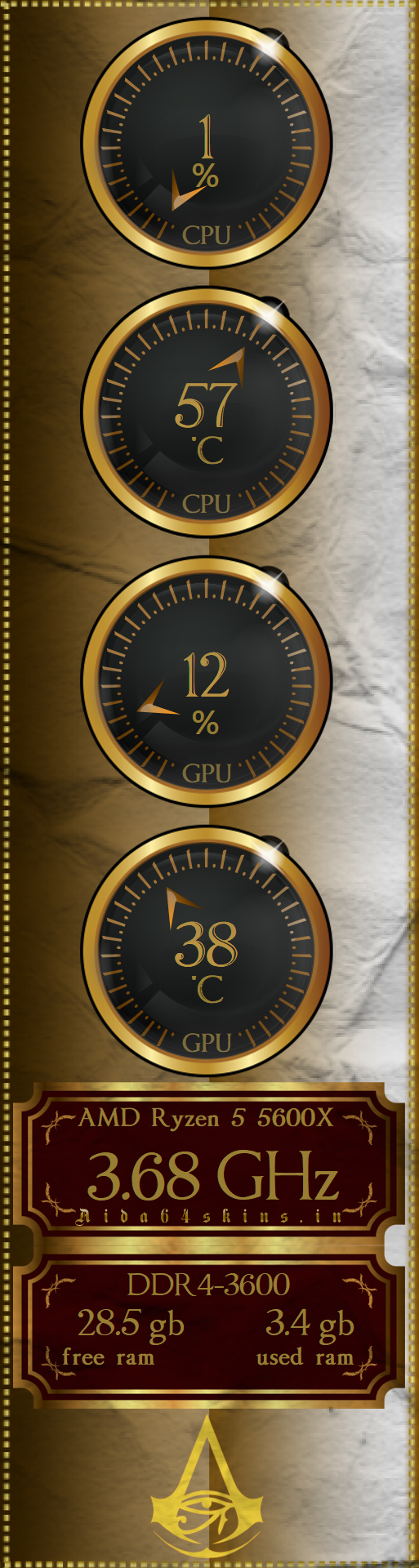 Assassin's CPU Gadget Widget